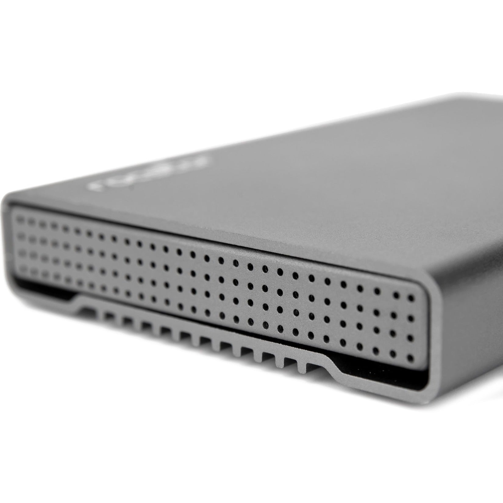 Rocstor GP3606-01 Rocpro P33 2TB Portable USB 3.1 Gen2 10Gbps USB 3.0 External Hard Drive, Aluminum Gray