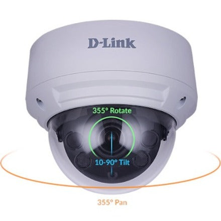 D-Link DCS-4618EK Vigilance 8 Megapixel HD Network Camera - Dome, Varifocal Lens, 3.6x Optical Zoom, Built-in IR LED, Motion Detection