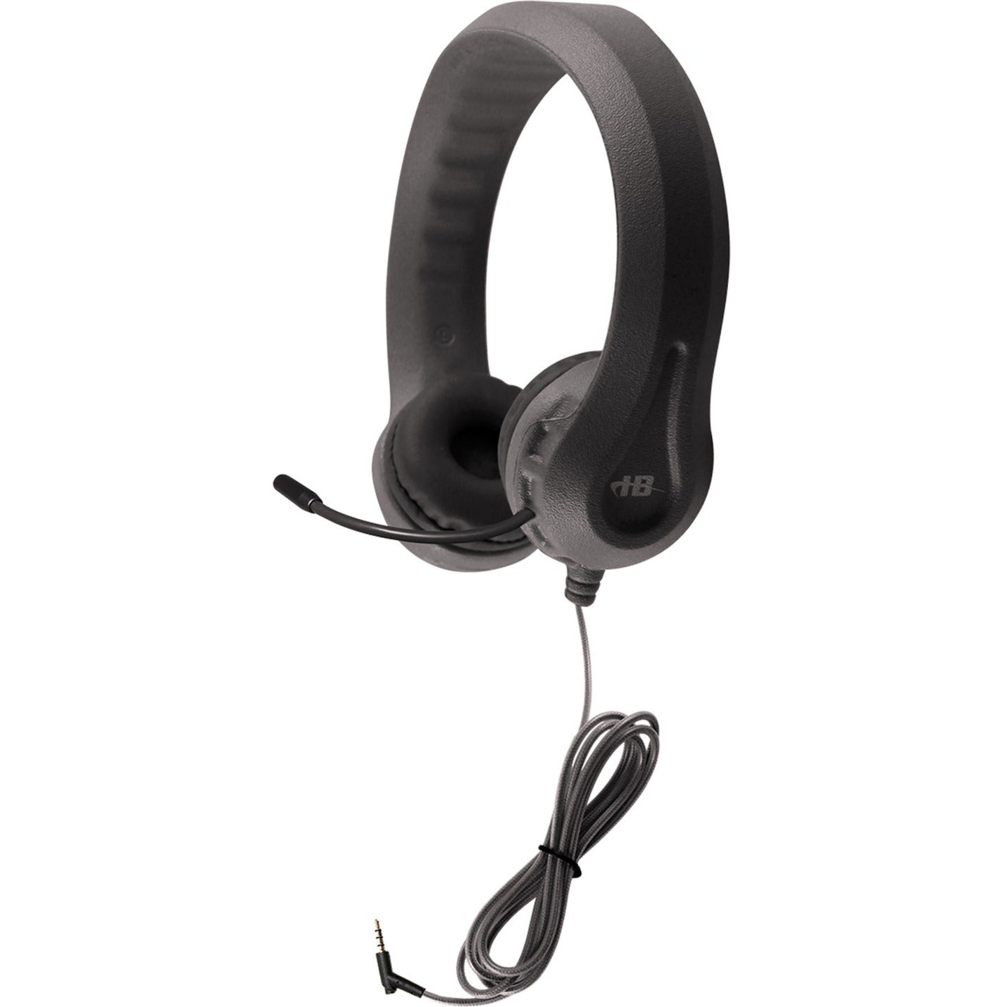 Hamilton Buhl KFX2-BLK Kid's Flex-Phones TRRS Headset with Gooseneck Microphone - BLACK, Durable, Comfortable, Flexible