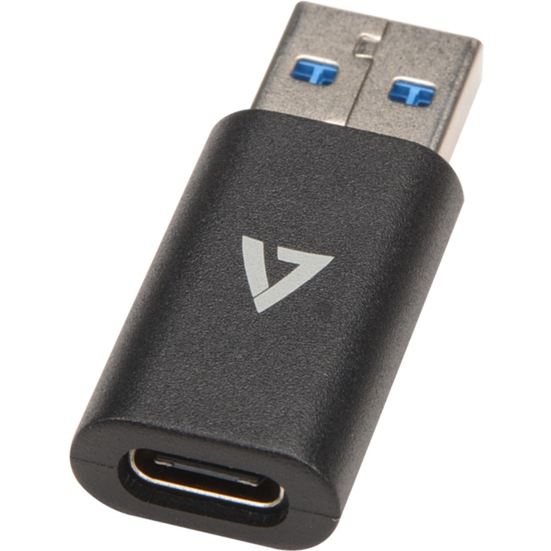 V7 V7USB3AC USB A Male to USB-C Female USB 3.2 Gen2 10 Gbps Black, Plug and Play, Corrosion Resistance, Strain Relief
