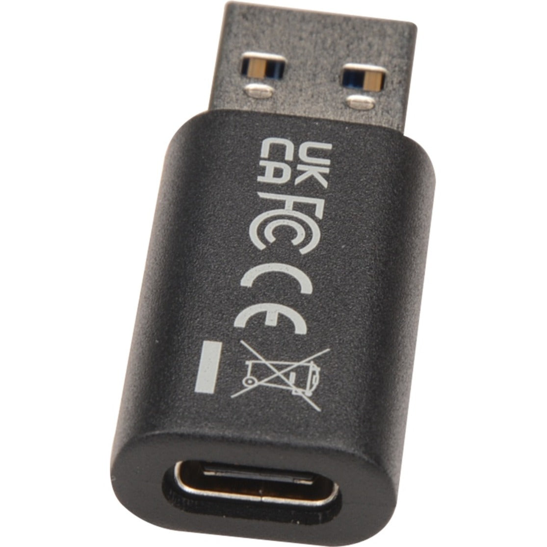 V7 V7USB3AC USB A Male to USB-C Female USB 3.2 Gen2 10 Gbps Black, Plug and Play, Corrosion Resistance, Strain Relief