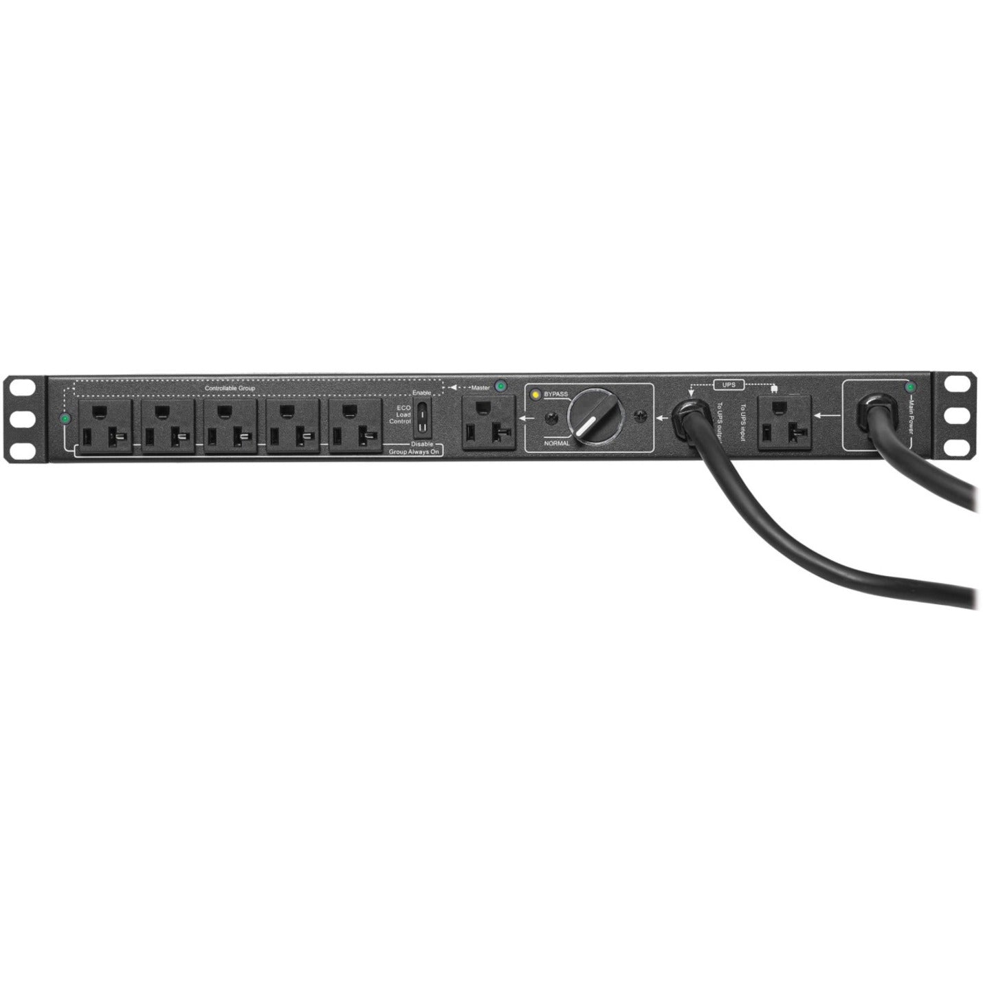 Tripp Lite PDUB201U 6-Outlets PDU, 20A, 120V AC, 2030W, Rack-mountable