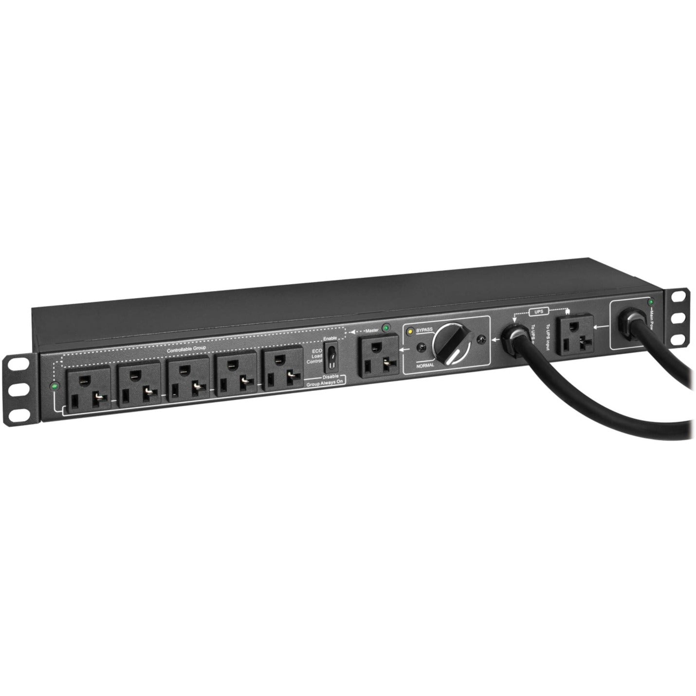 Tripp Lite PDUB201U 6-Outlets PDU, 20A, 120V AC, 2030W, Rack-mountable