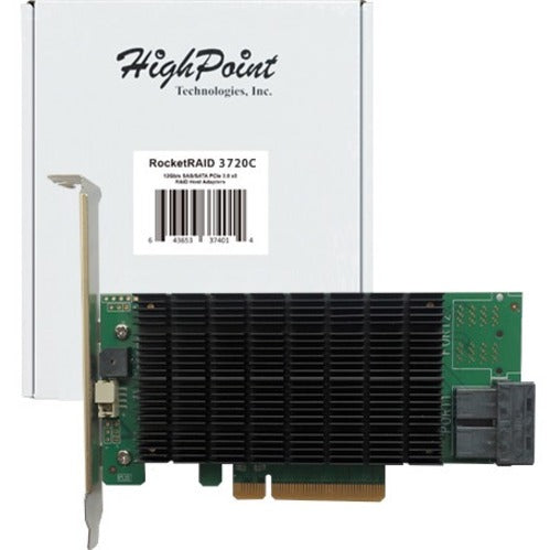 HighPoint RR3720C RocketRAID 3720C SAS Controller, 8-Port 12Gb/s SAS Controller for PC, Mac, Linux
