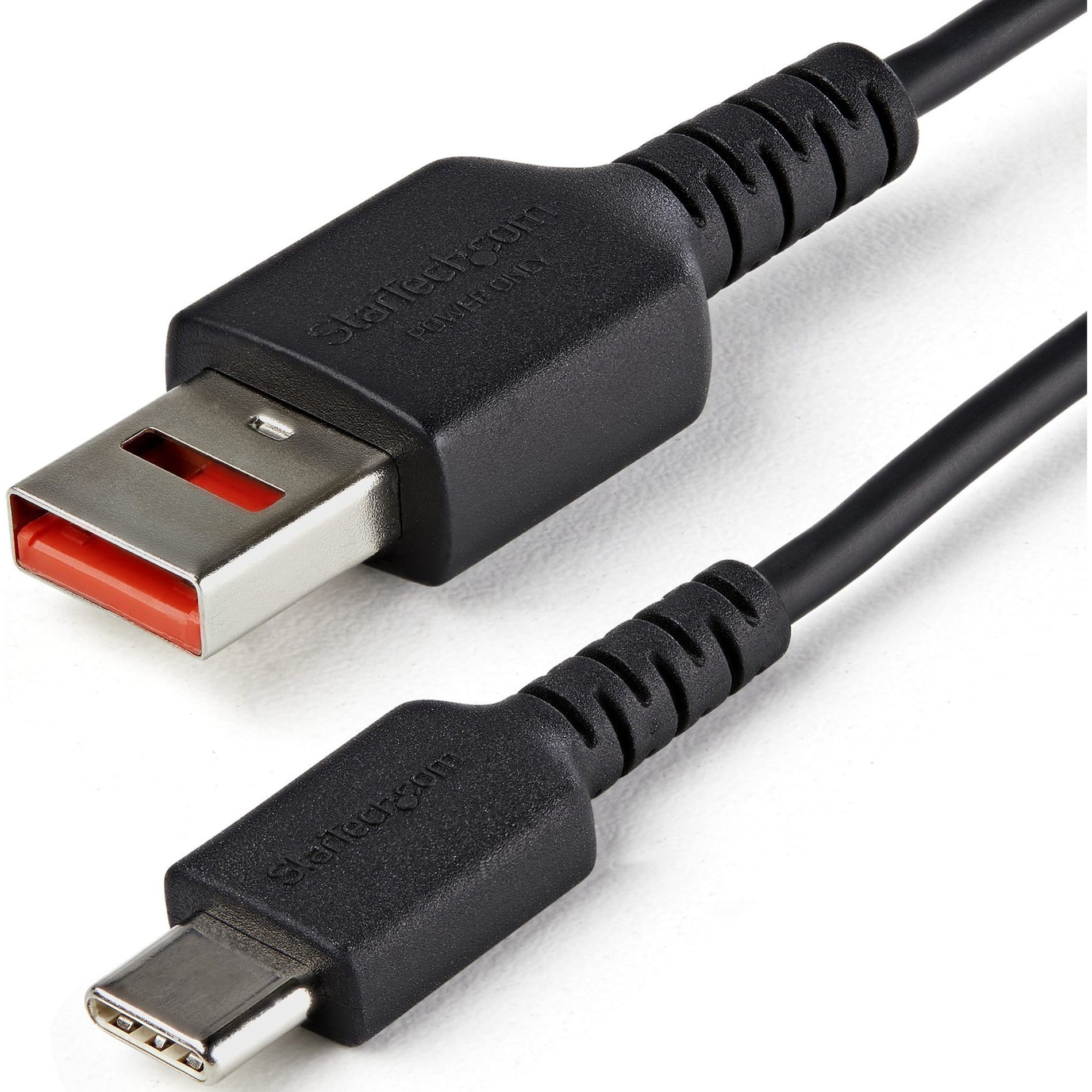 StarTech.com USBSCHAC1M USB/USB-C Data Transfer Cable, 3ft (1m) Secure Charging Cable, Charge-Only Cable for Phone/Tablet