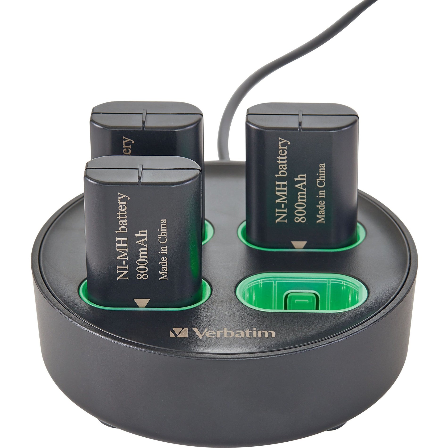 Verbatim 70729 Charging Stand for Xbox Controller Rechargeable Battery Packs, Compact and Portable Charging Station Stand