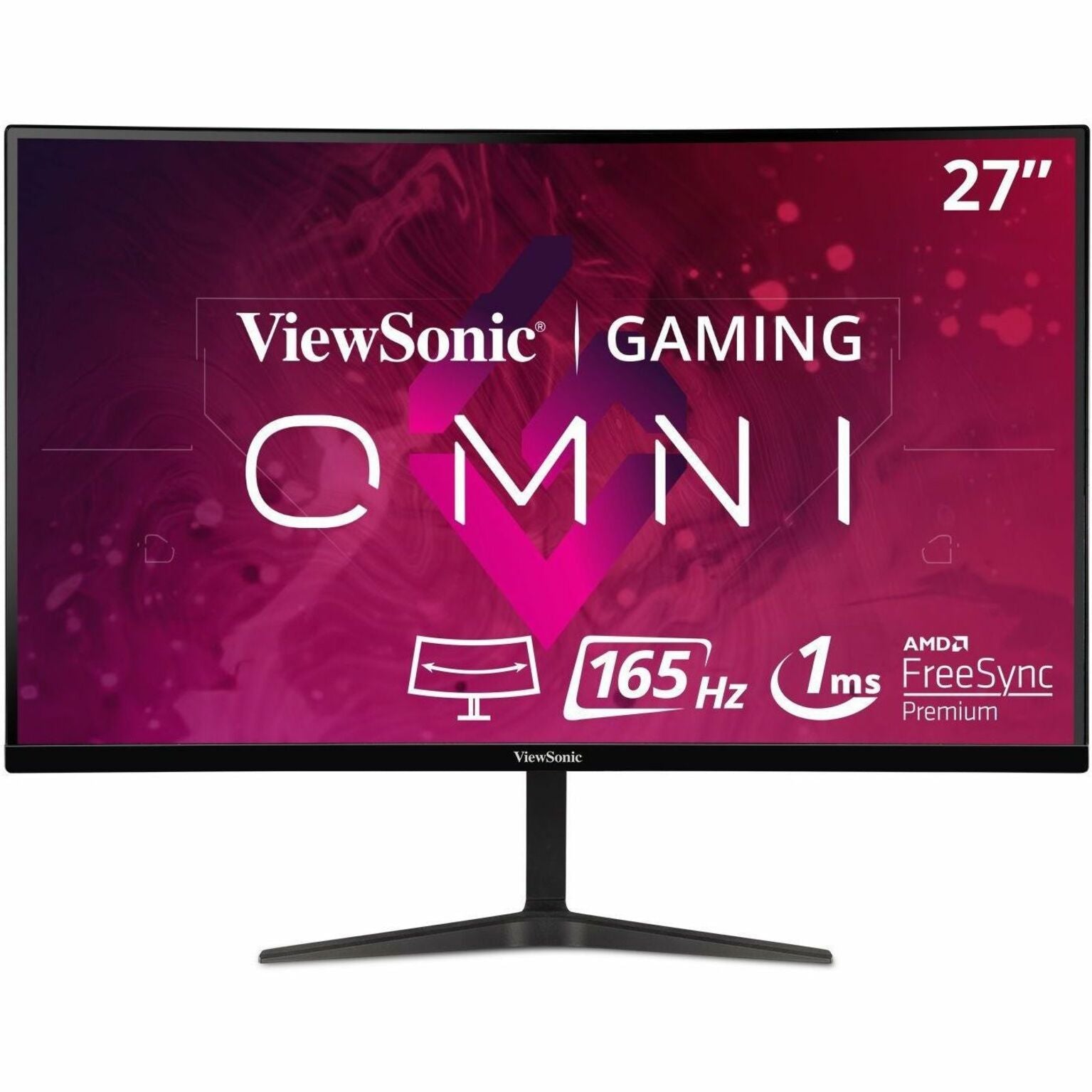 ViewSonic VX2718-PC-MHD 27" Curved Gaming Monitor, 165Hz, 1920x1080 Resolution, 1ms Response Time