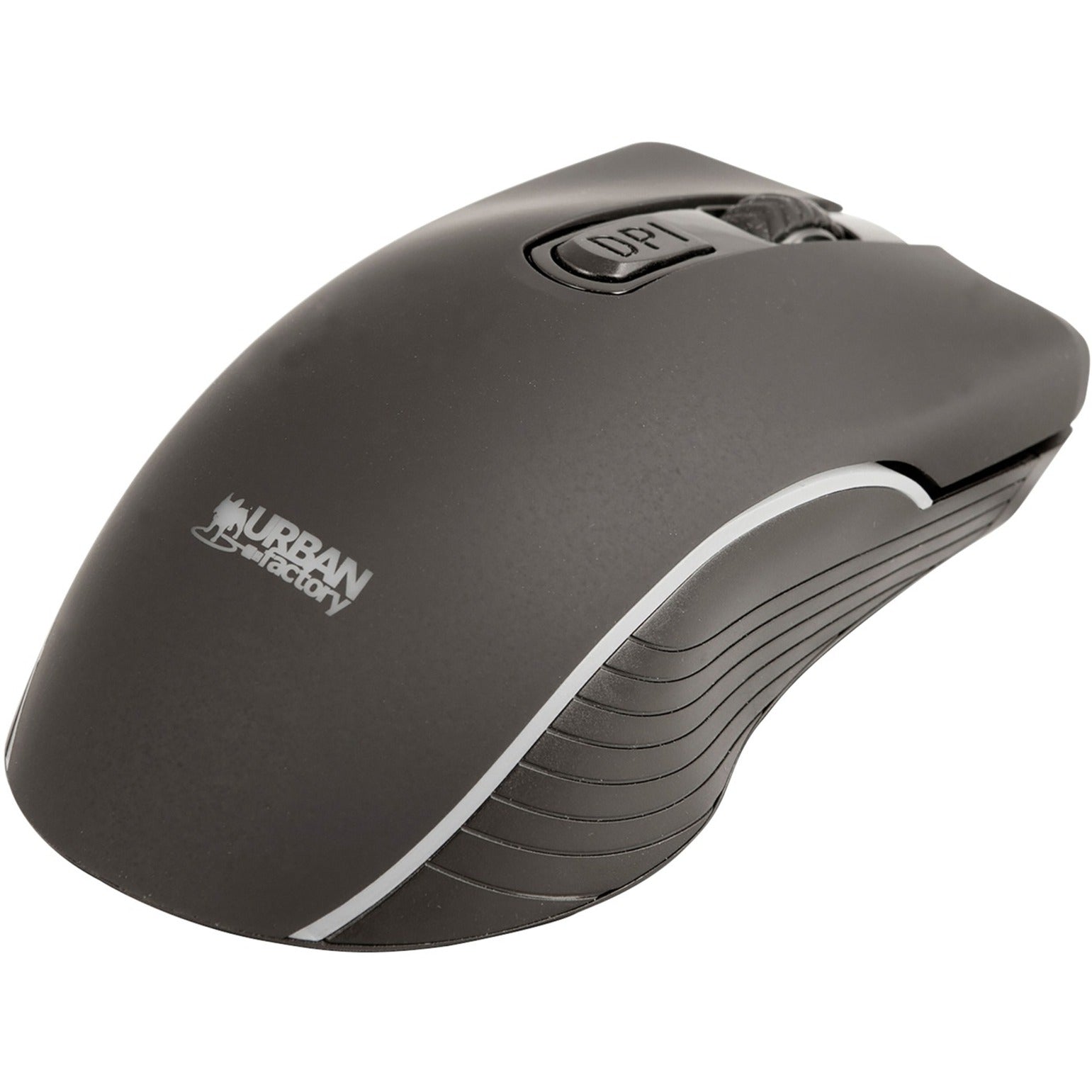 Urban Factory BTM05UF ONLEE Bluetooth 2.4 GHz Ambidextrous Mouse With Rechargeable Battery, Built-in Battery, 2400 DPI, 6 Buttons