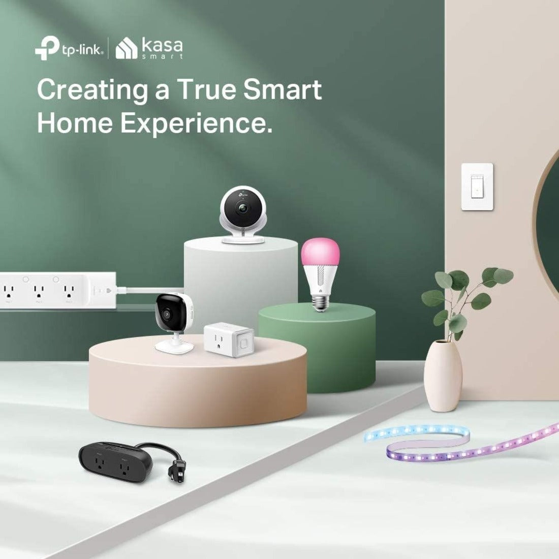 Kasa Smart EP10P4 Smart WiFi Plug Mini 15A - 4-Pack, Control Your Electrical Devices with Ease