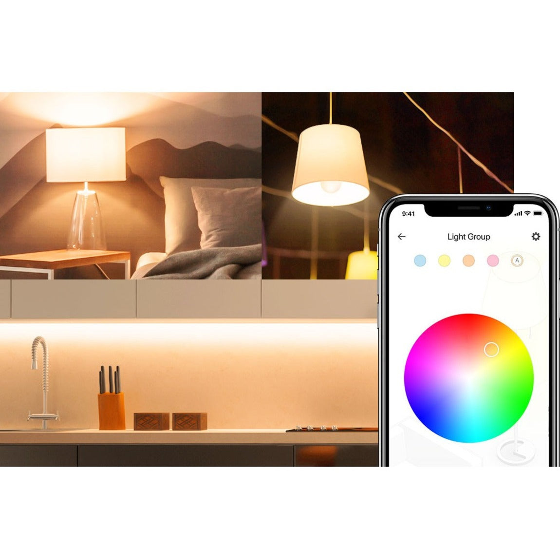 Kasa Smart KL125P4 WiFi Light Bulb, Multicolor, 4-Pack - Full Color Changing Dimmable Smart Bulbs Compatible with Alexa and Google Home