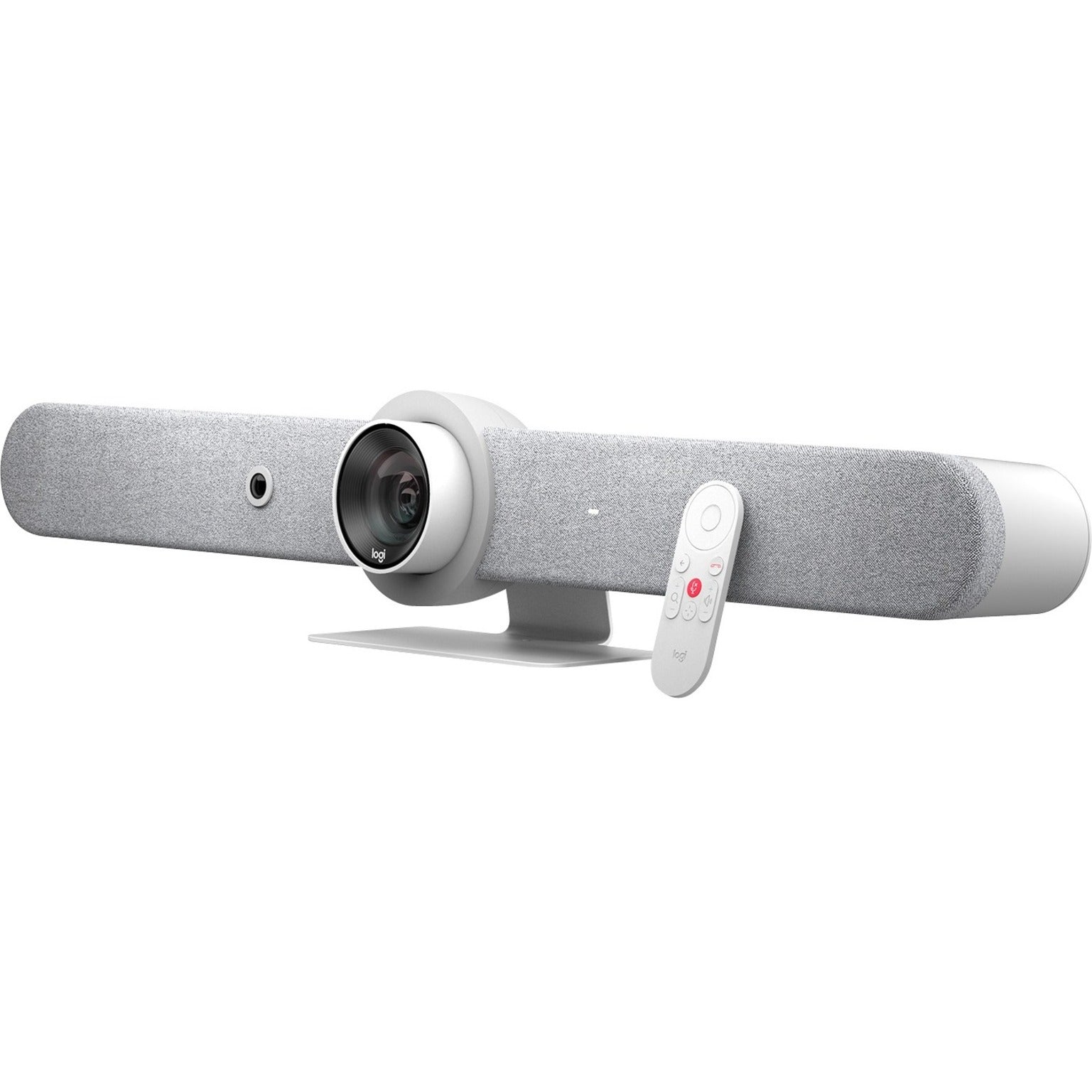 Logitech 960-001348 Rally Bar Mini - White, Video Conferencing Camera, 4x Digital Zoom, 2 Year Limited Warranty