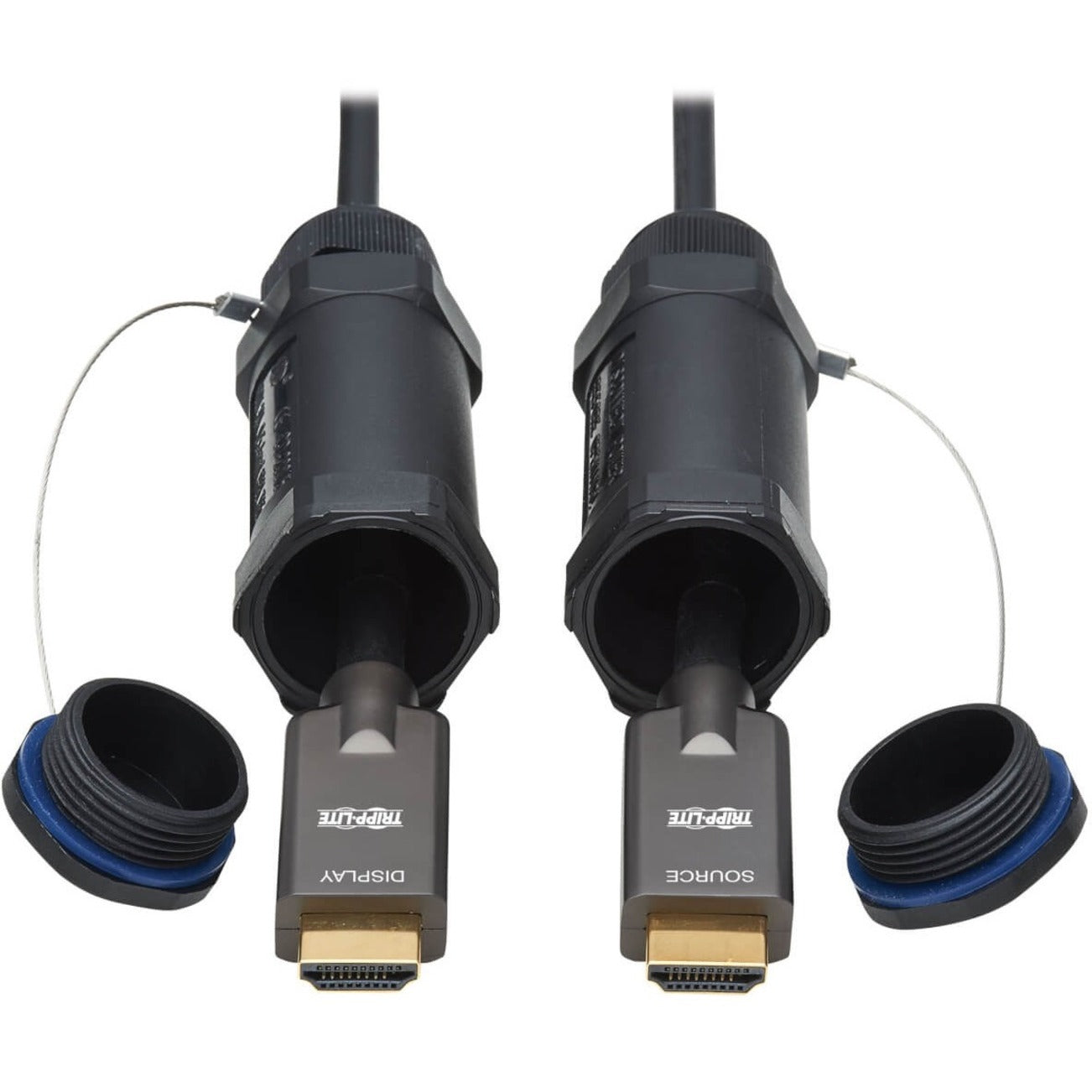 Tripp Lite P568FA-30M-W Fiber Optic Audio/Video Cable, 98.43 ft, Armored, 18 Gbit/s, 3840 x 2160, HDMI 2.0