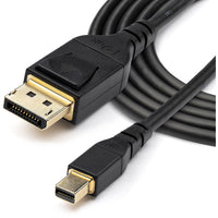 StarTech.com 3ft 1m VESA Certified Mini DisplayPort to DisplayPort 1.4 Cable, 8K 60Hz HBR3 HDR, Super UHD 4K 120Hz, mDP to DP Slim Cord (DP14MDPMM1MB) Alternate-Image4 image