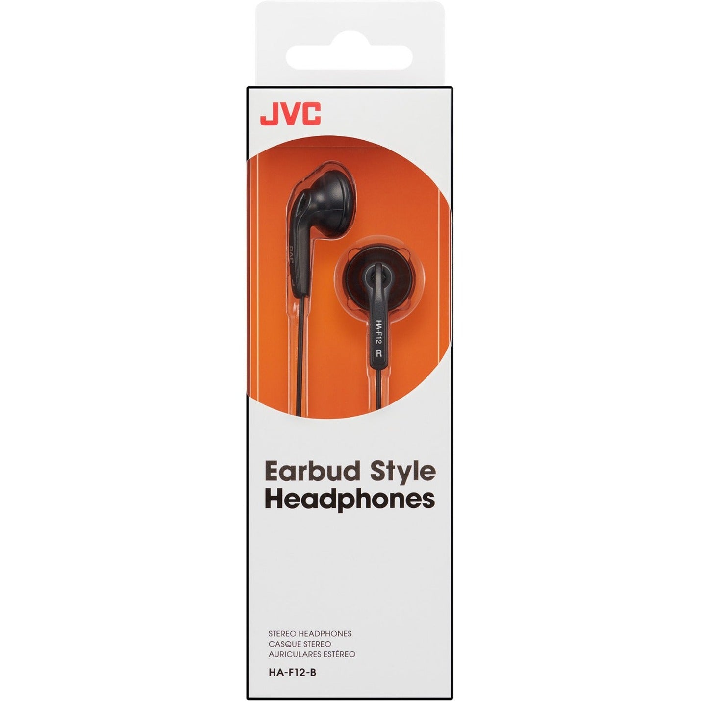 JVC HA-F12B Earphone, Lightweight and Comfortable Stereo Earbuds for Smartphone, PC, Tablet