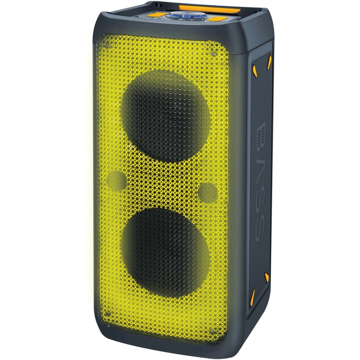 IQ Sound IQ-7028DJBT 2x 8" Portable Bluetooth Speaker with True Wireless Technology, Color Changing LED, Remote Control, Microphone