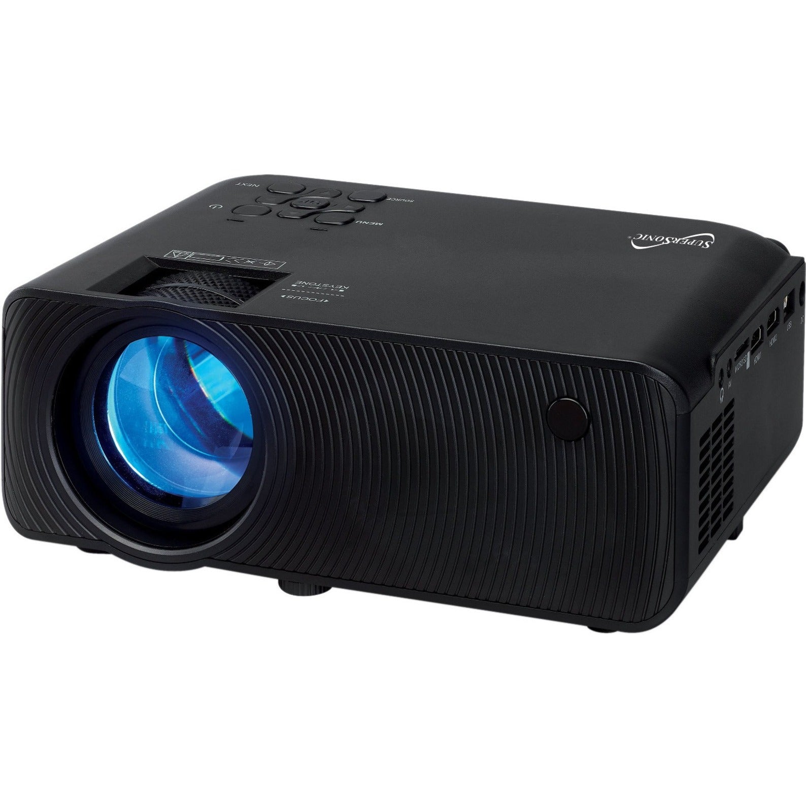 Supersonic SC-82P Home Theater Projector with Bluetooth, HD, 16:9, 7000 lm