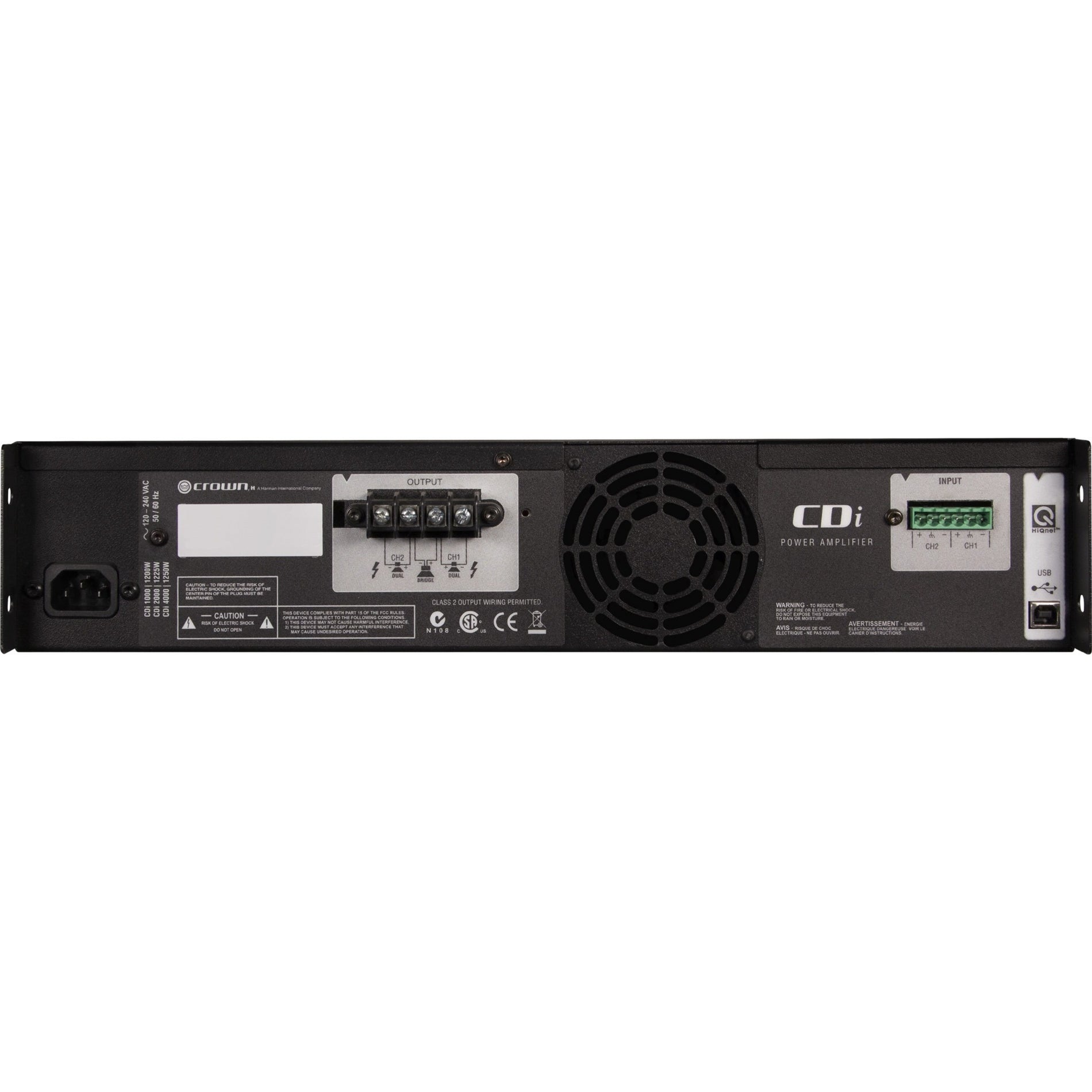 Crown NCDI4000VM CDi 4000 Amplifier - 2400 W RMS, 2 Channel