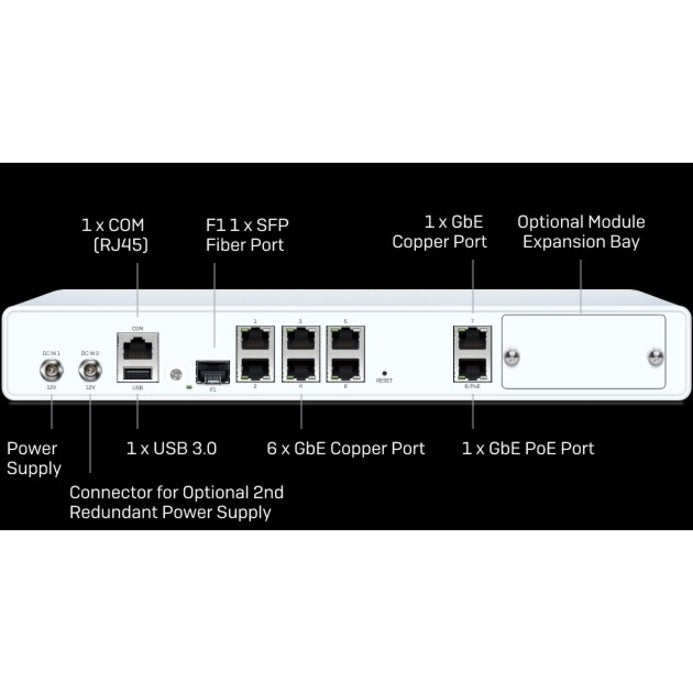 Sophos XA1BTCHUS XGS 116 Network Security/Firewall Appliance, 8 Ports, TAA Compliant