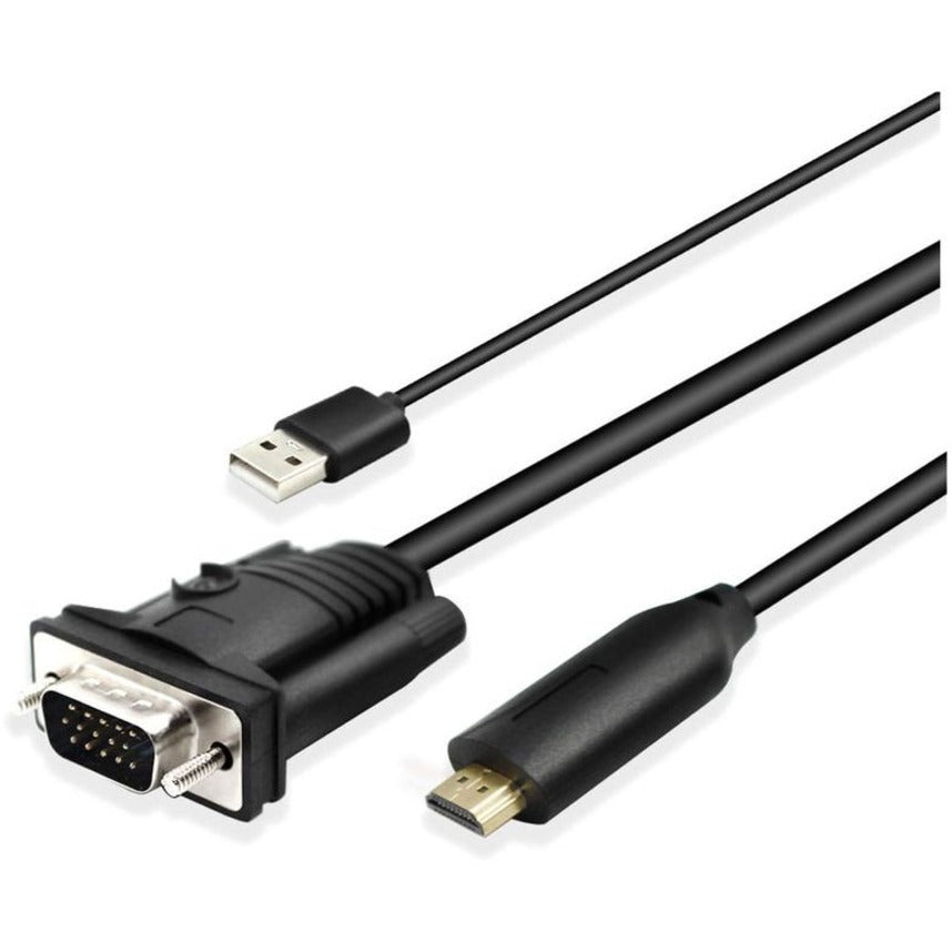 4XEM 4XHDMIVGA6FTU HDMI to VGA 6FT Cable with USB Audio, Active Shielding, 6 ft Length