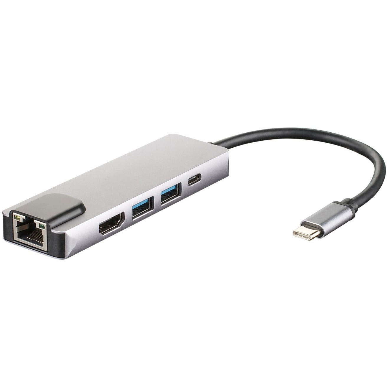 4XEM 4XUSBCHUB08 5-in-1 HDMI, RJ-45, USB 3.0, USB-C Dock, Compatible with MacBook, Dell, Samsung, HP, and More
