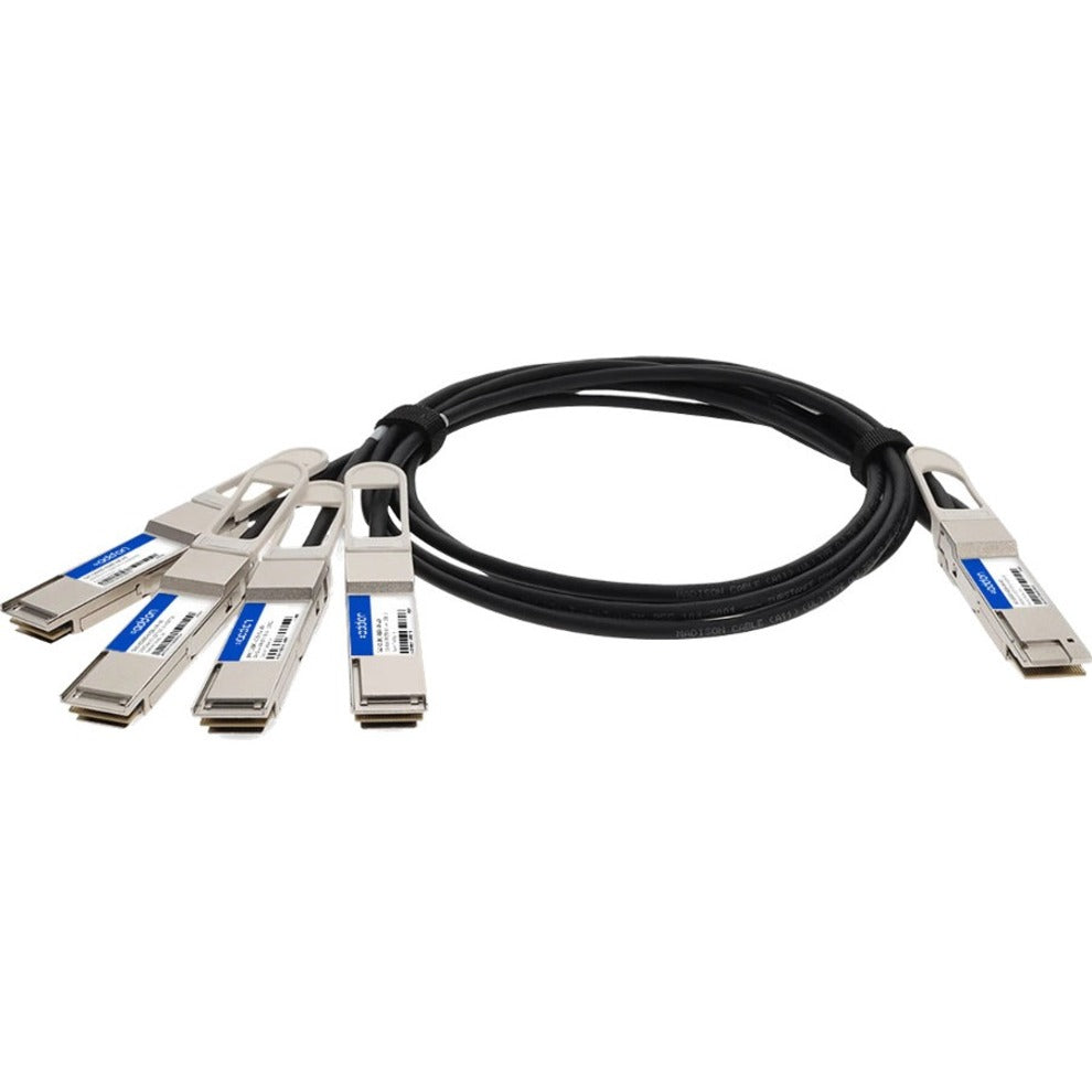 AddOn DAC-Q56DD4Q562-5M-AO Twinaxial Network Cable, 8.20 ft, 400 Gbit/s, Passive, EMI/EMC Shield