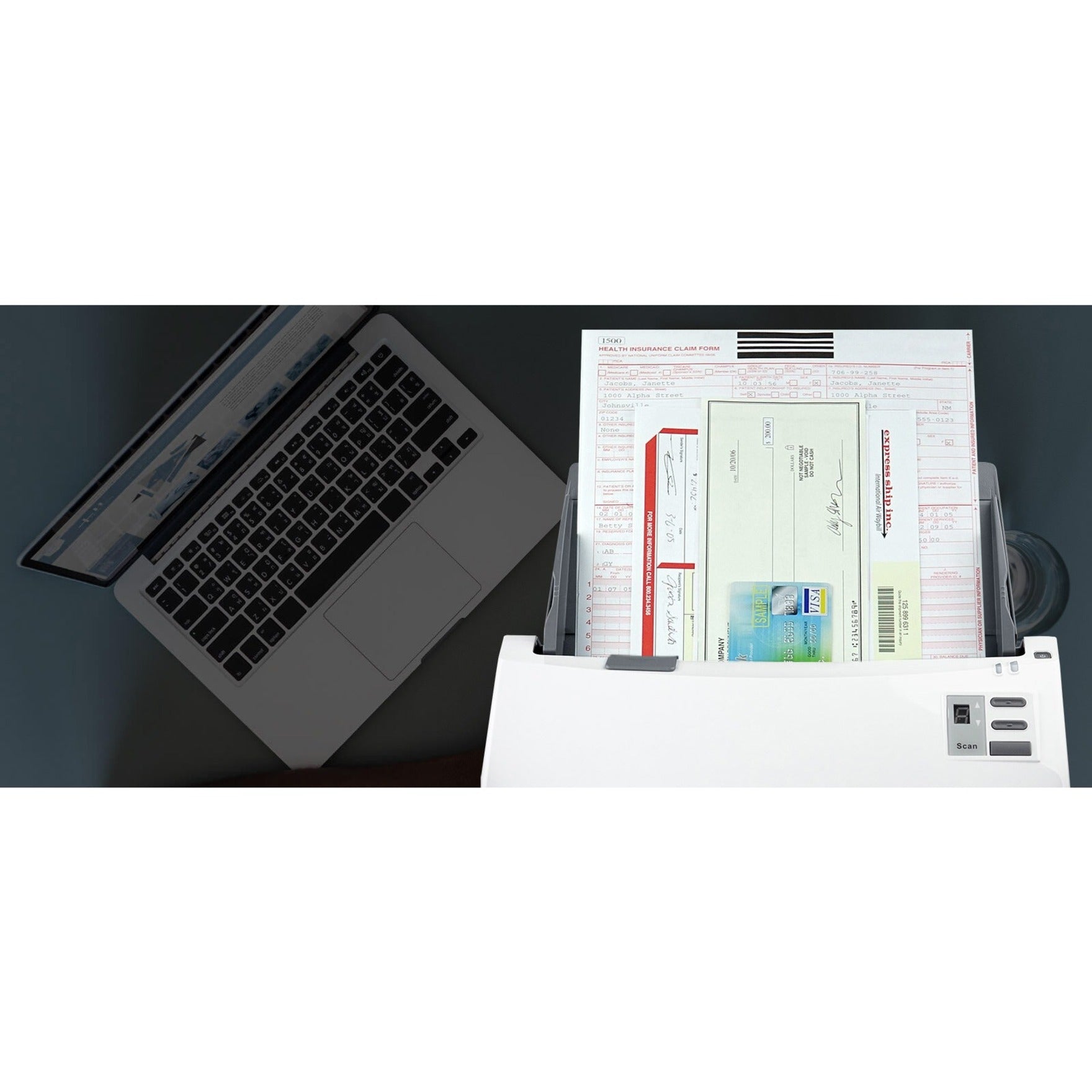 Plustek PS3180U SmartOffice ADF Scanner - Duplex Scanning