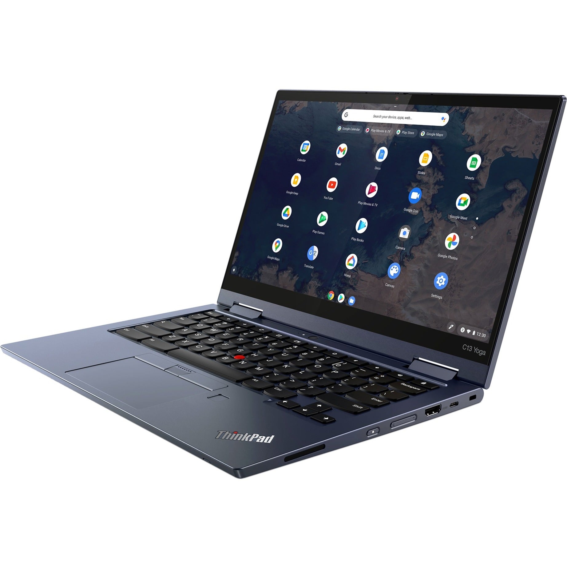 Lenovo 20UX001PUS ThinkPad C13 Yoga Gen 1 2 in 1 Chromebook, 13.3 FHD Touchscreen, AMD Dual-core, 4GB RAM, 32GB Flash, ChromeOS