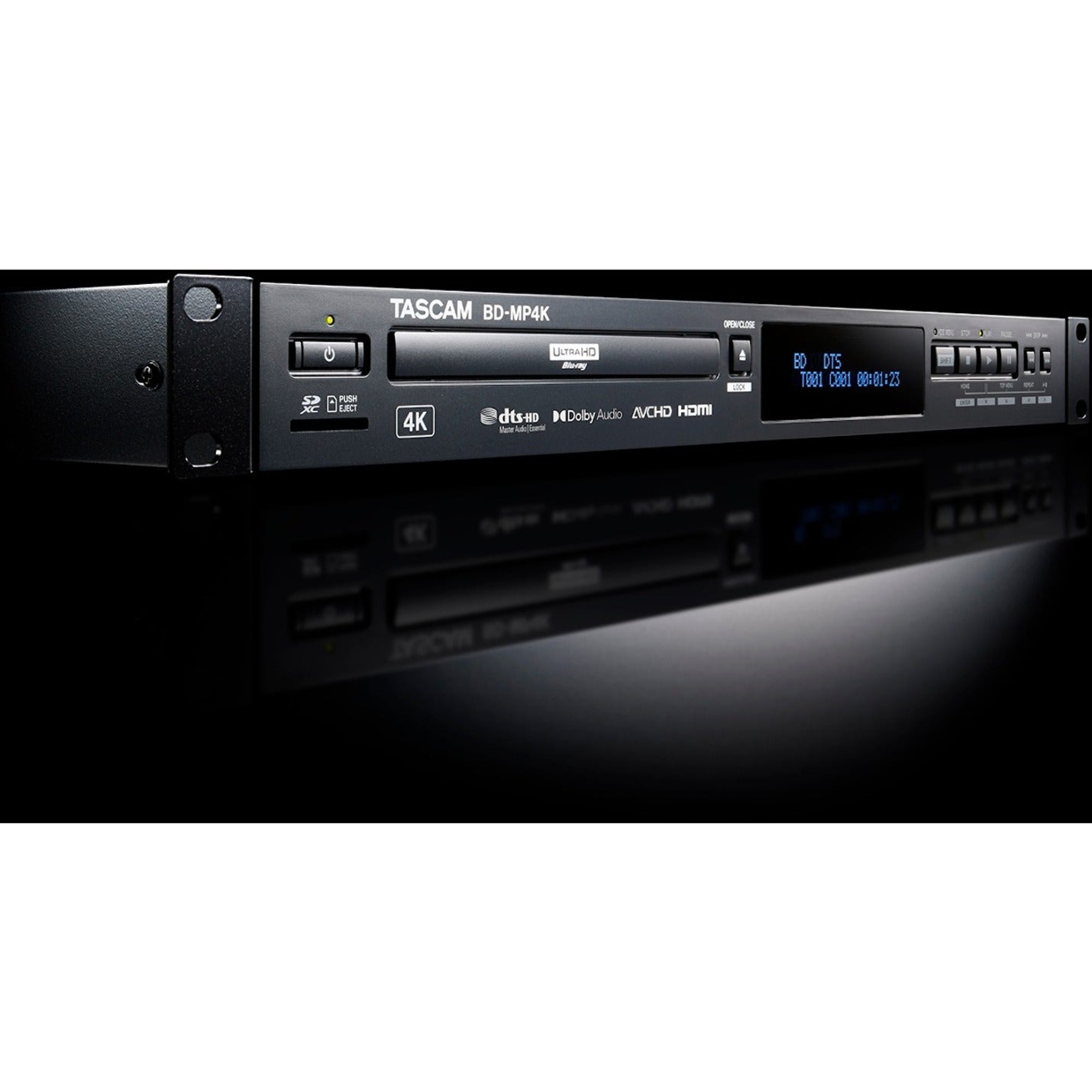 TASCAM BD-MP4K Professional-Grade 4K UHD Blu-ray Disc Player, Dolby Digital, DTS-HD Master Audio Essential