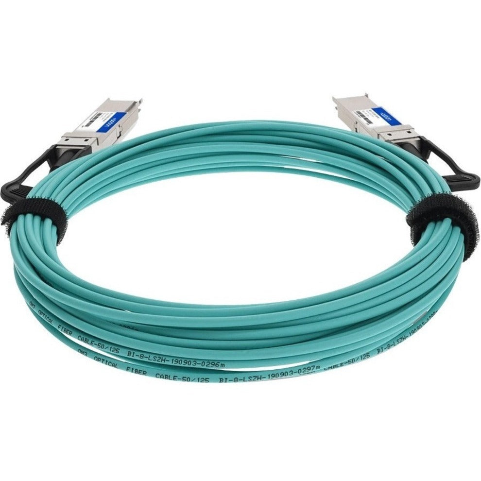 AddOn MFS1S00-H020E-AO Fiber Optic Network Cable, 65.62 ft, Multi-mode, 200 Gbit/s, Aqua