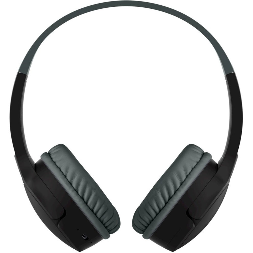Belkin AUD002BTBK Wireless On-Ear Headphones for Kids, Bluetooth, 2 Year Warranty, Black