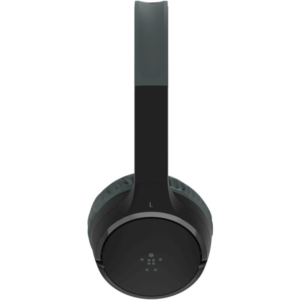 Belkin AUD002BTBK Wireless On-Ear Headphones for Kids, Bluetooth, 2 Year Warranty, Black
