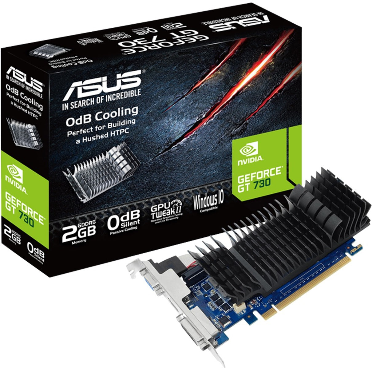 ASUS GeForce GT 730 Tarjeta Gráfica Perfil Bajo 2GB GDDR5
