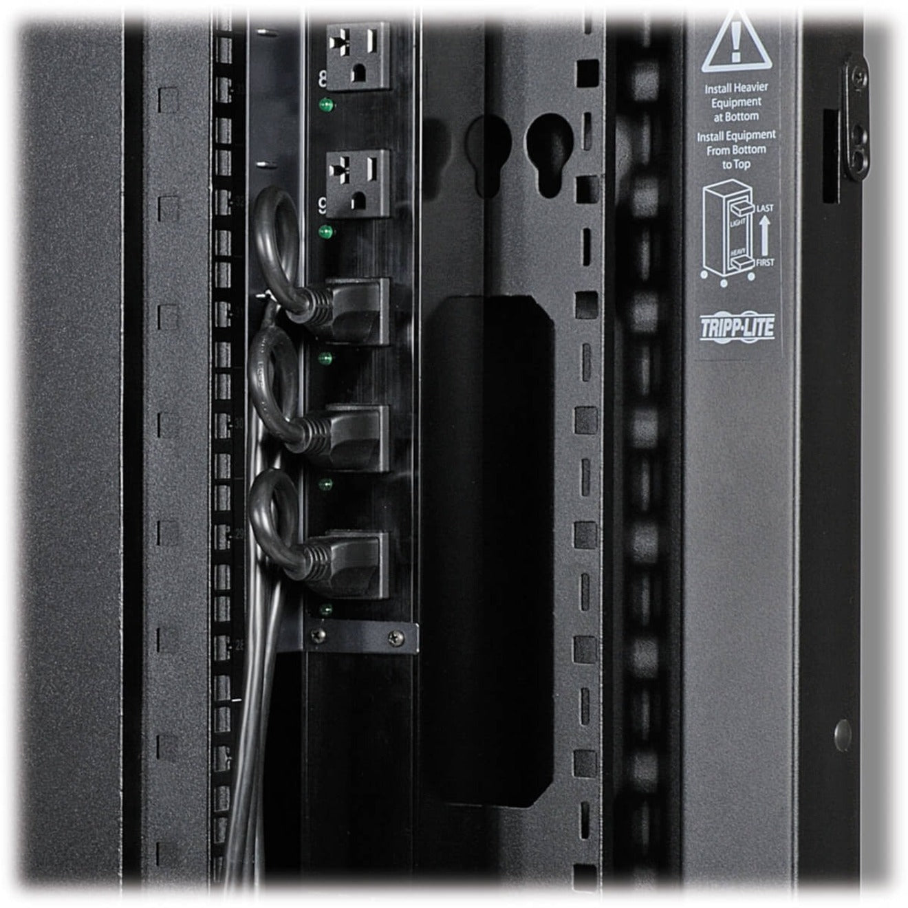 Tripp Lite SR52UBDP 52U Server Rack, Casters, Cable Management, Reversible Door