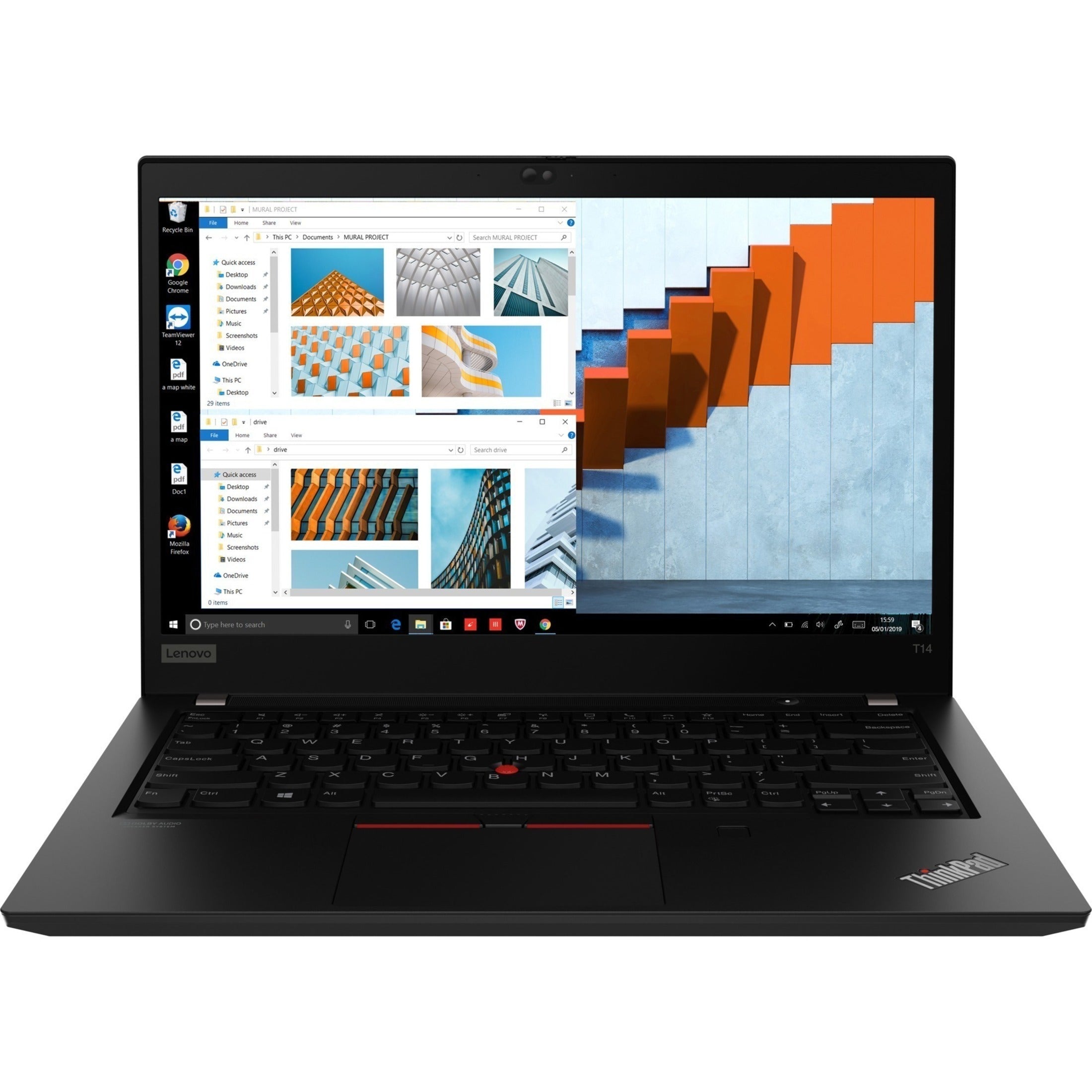 Lenovo 20XK000KUS ThinkPad T14 AMD G2, Ryzen 5 PRO, 8GB RAM, 256GB SSD, Windows 10 Pro Notebook