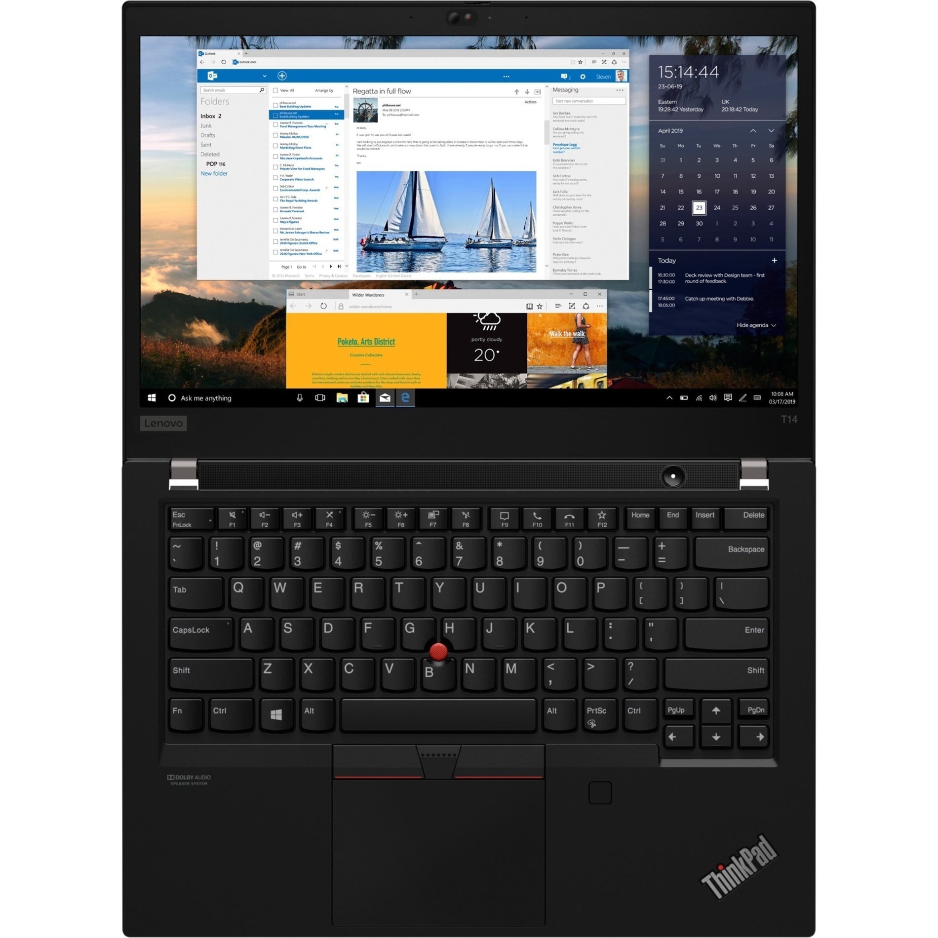 Lenovo 20XK000KUS ThinkPad T14 AMD G2, Ryzen 5 PRO, 8GB RAM, 256GB SSD, Windows 10 Pro Notebook