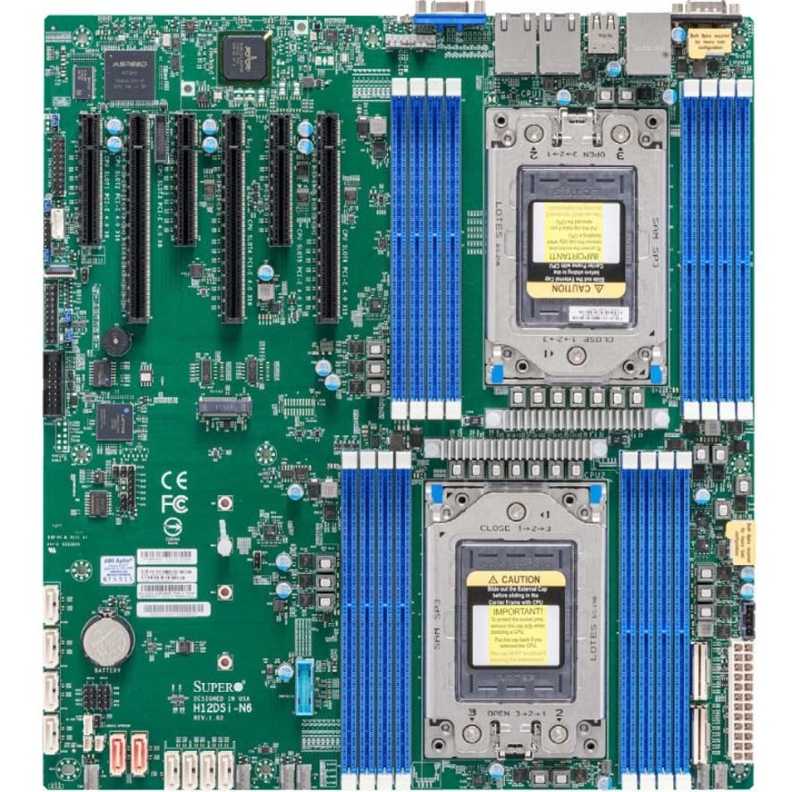 Supermicro MBD-H12DSI-N6-O H12DSI-N6 Server Motherboard, AMD EPYC7003 7002 SP3 4TB DDR4 EATX Retail