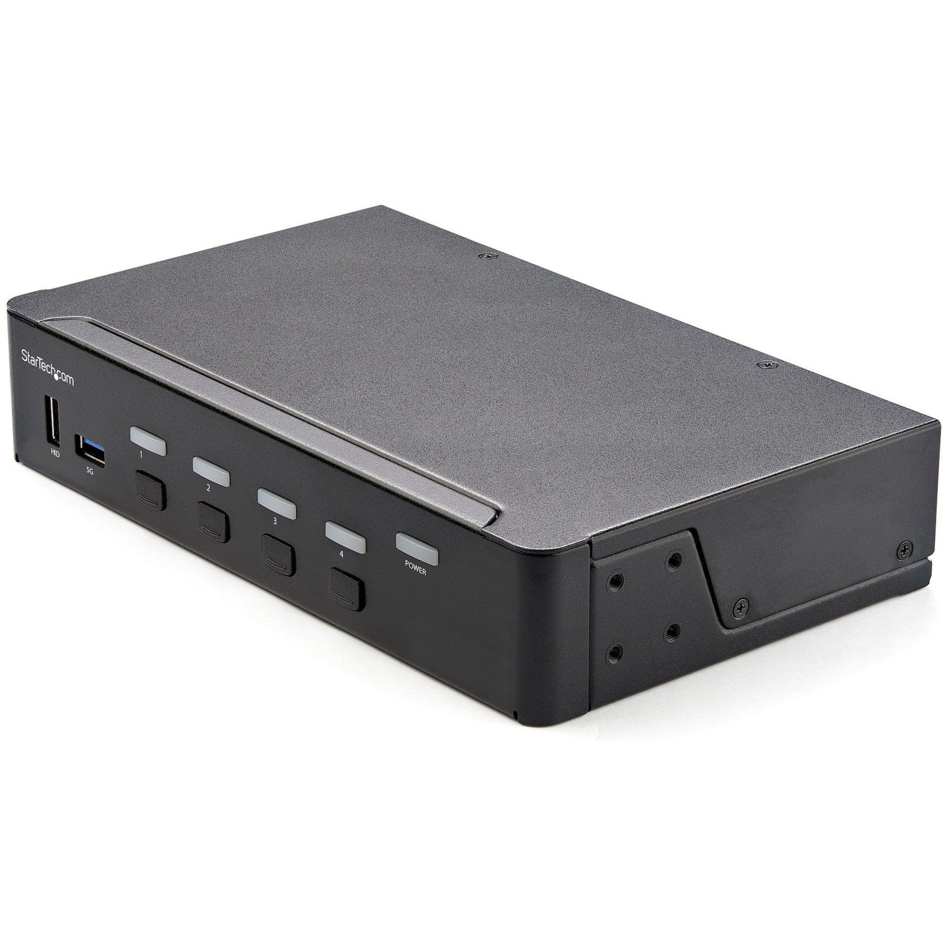 StarTech.com SV431HU34K6 4 Port HDMI KVM Switch 4K 60Hz UHD HDR, HDMI 2.0 Single Monitor, 2 Port USB 3.0 Hub, TAA