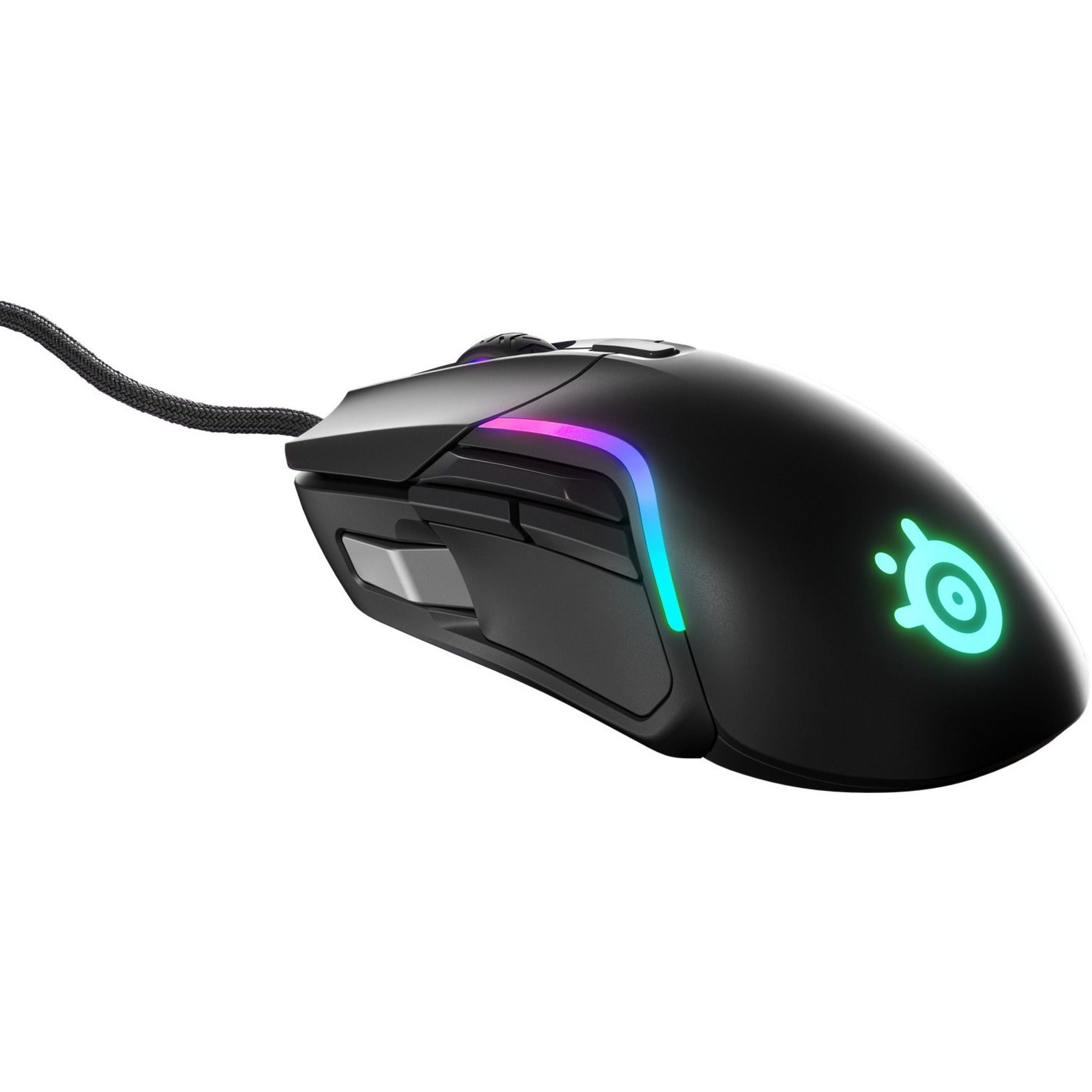 SteelSeries 62551 Rival 5 Gaming Mouse, Ergonomic Fit, 18000 DPI, 9 Programmable Buttons