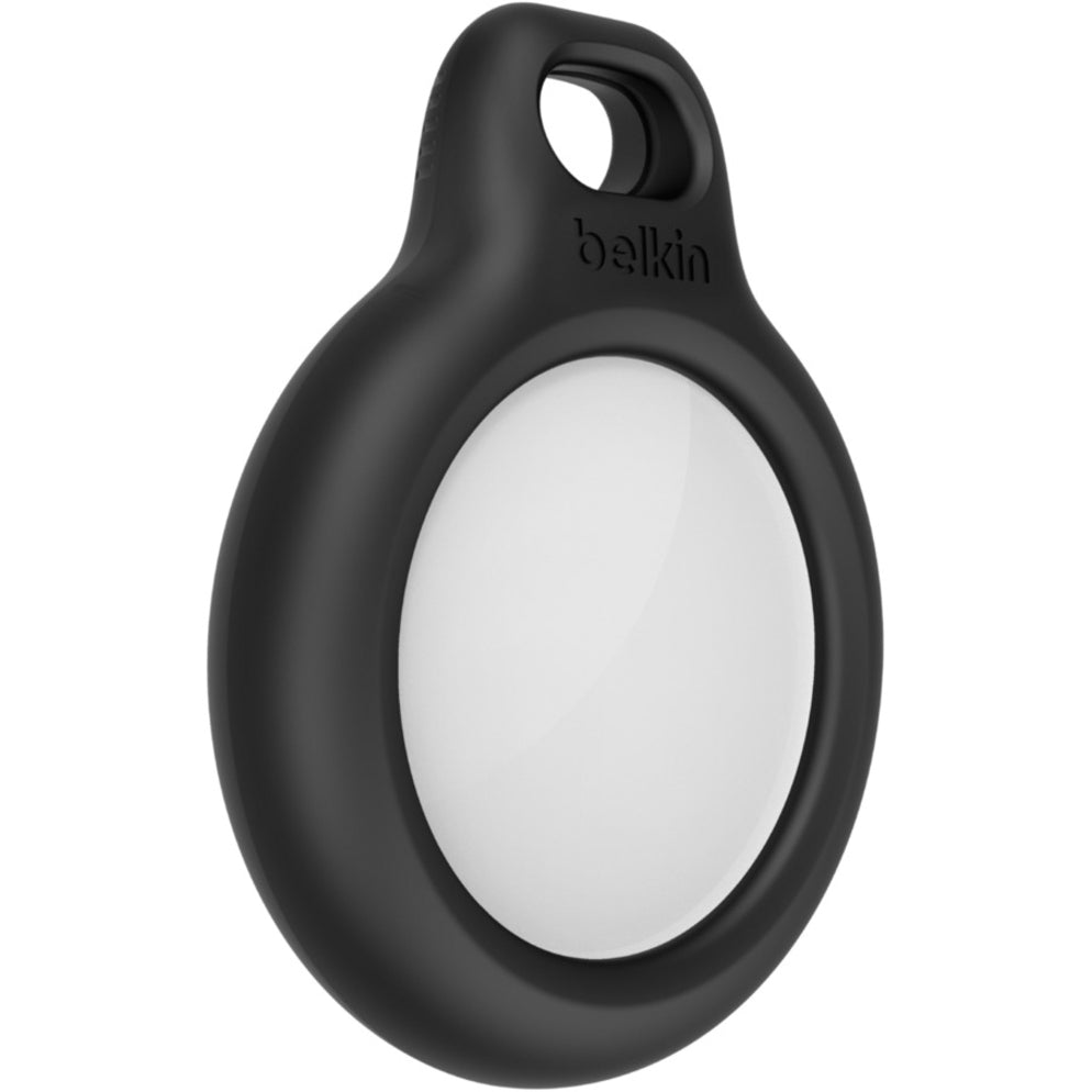 Belkin F8W973BTBLK Secure Holder with Key Ring for AirTag, Black - Secure, Durable, Sturdy, Scratch Protection, Twist Lock