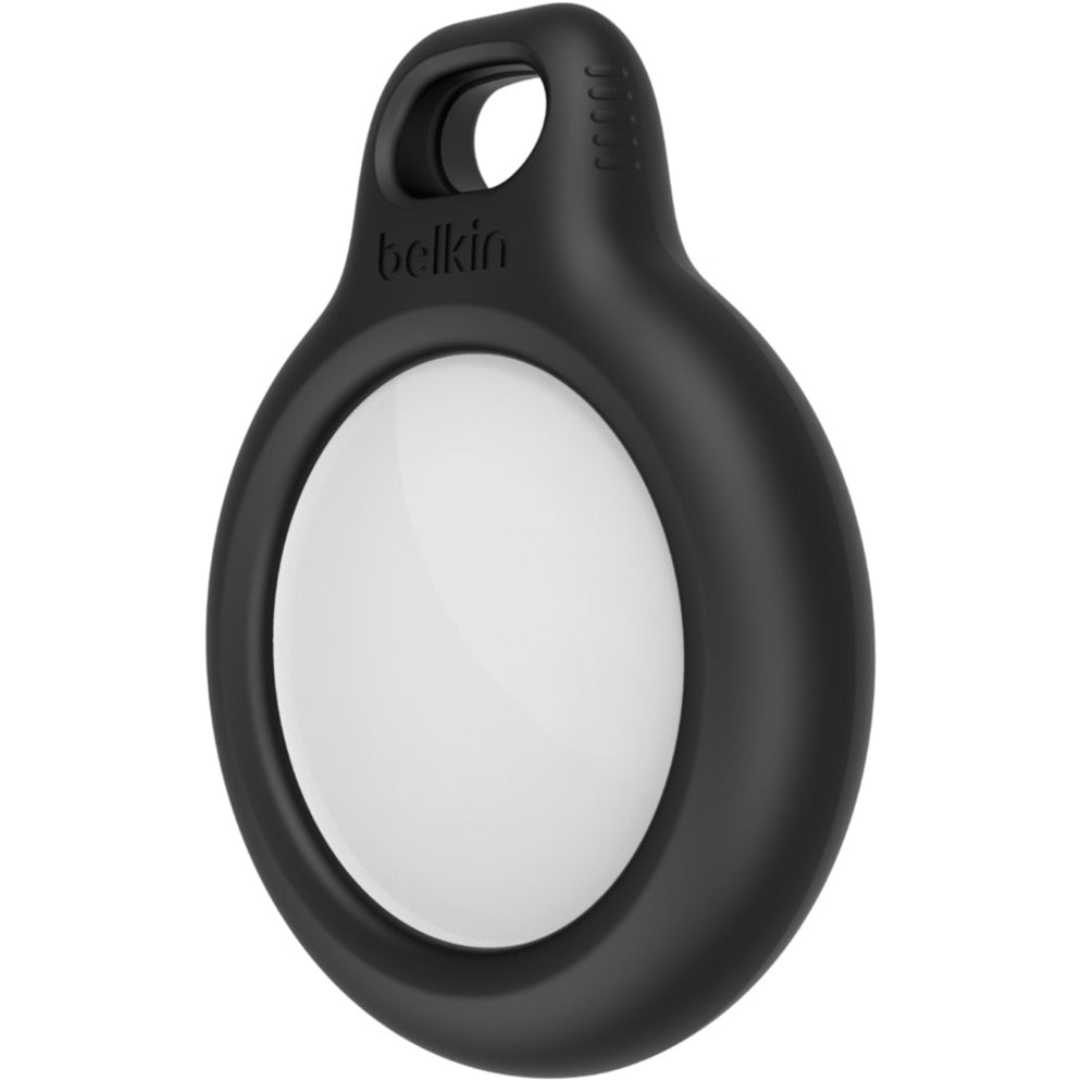 Belkin F8W973BTBLK Secure Holder with Key Ring for AirTag, Black - Secure, Durable, Sturdy, Scratch Protection, Twist Lock