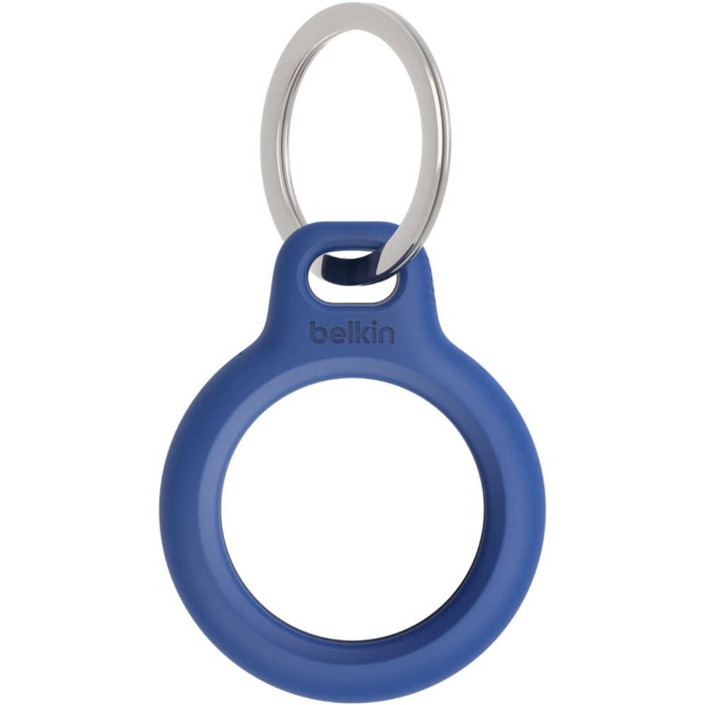 Belkin F8W973BTBLU Secure Holder with Key Ring for AirTag, Blue - Secure, Durable, Sturdy, Scratch Protection, Twist Lock