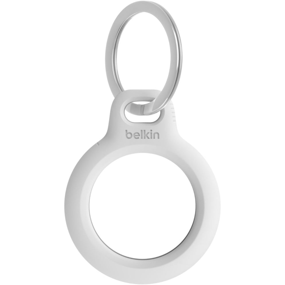 Belkin F8W973BTWHT Secure Holder with Key Ring for AirTag, Secure and Durable Asset Tracking Tag Loop