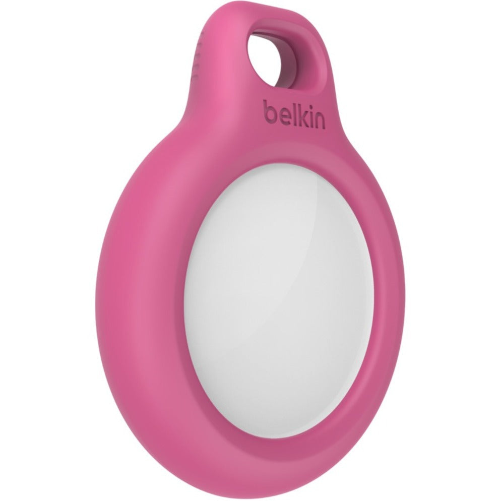 Belkin F8W974BTPNK Secure Holder with Strap for AirTag, Pink - Secure, Durable, Sturdy, Scratch Protection, Twist Lock