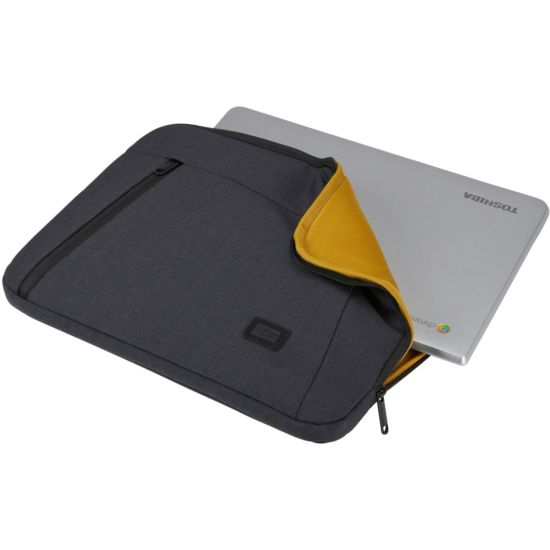 Case Logic 3204638 Huxton 13.3" Laptop Sleeve, Black Polyester, Zipper Closure