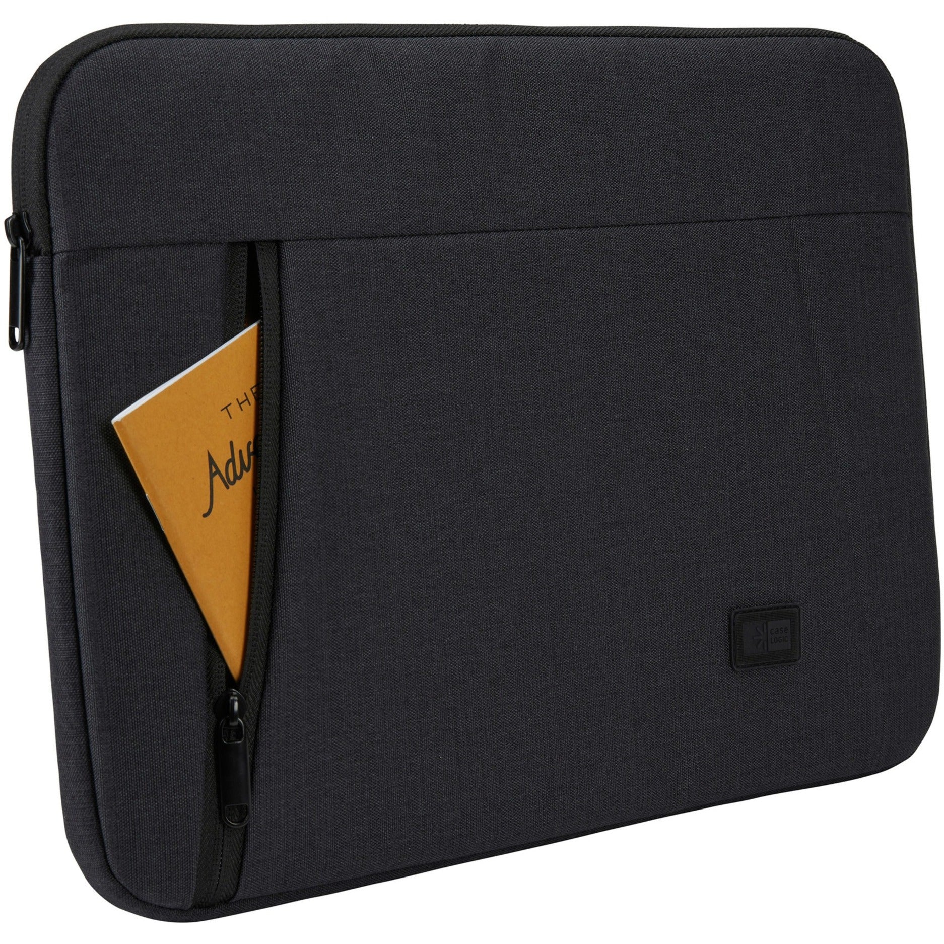 Case Logic 3204641 Huxton 14" Laptop Sleeve, Black Polyester, Zipper Closure