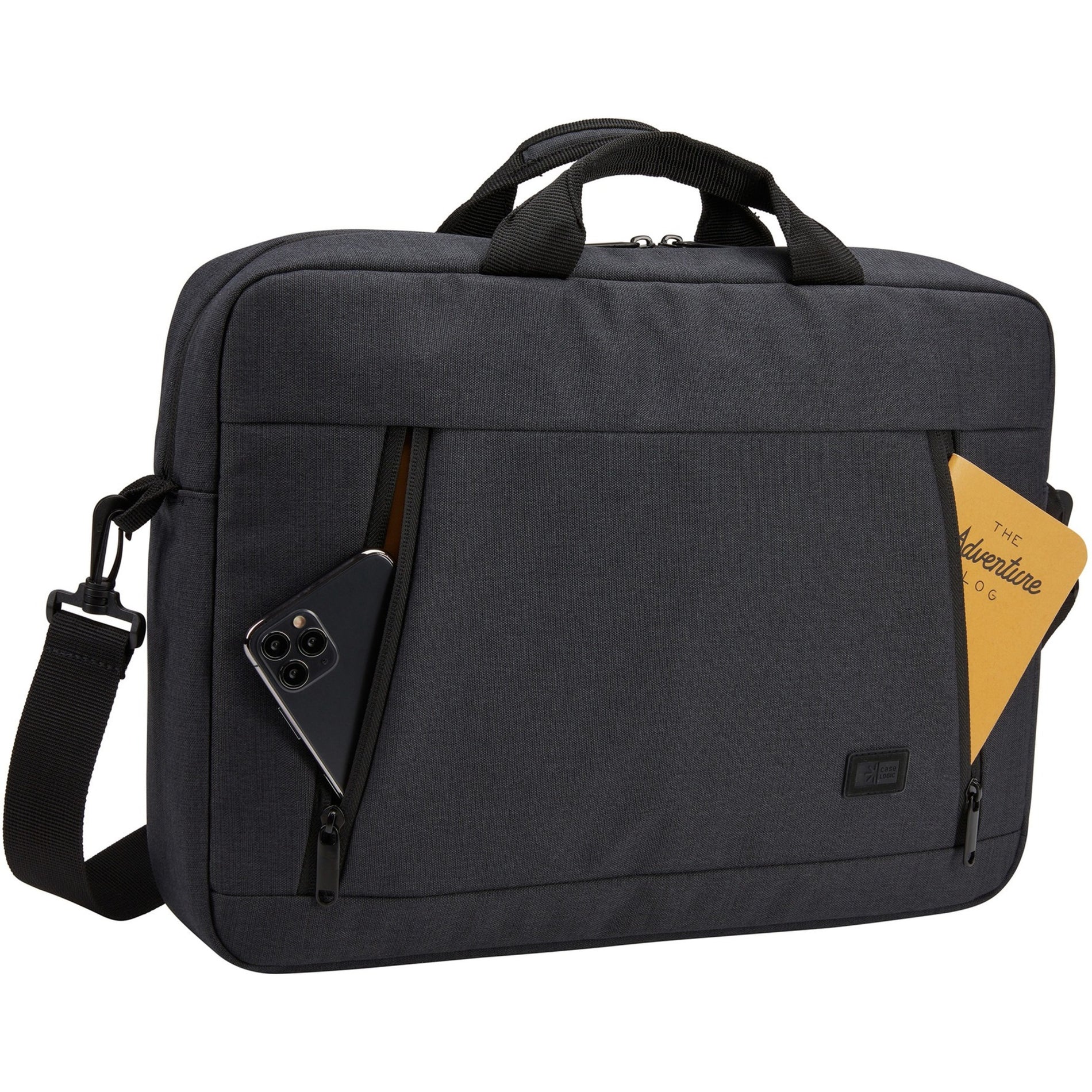 Case Logic 3204653 Huxton 15.6" Laptop Attaché, Polyester, Black, 25 Year Warranty