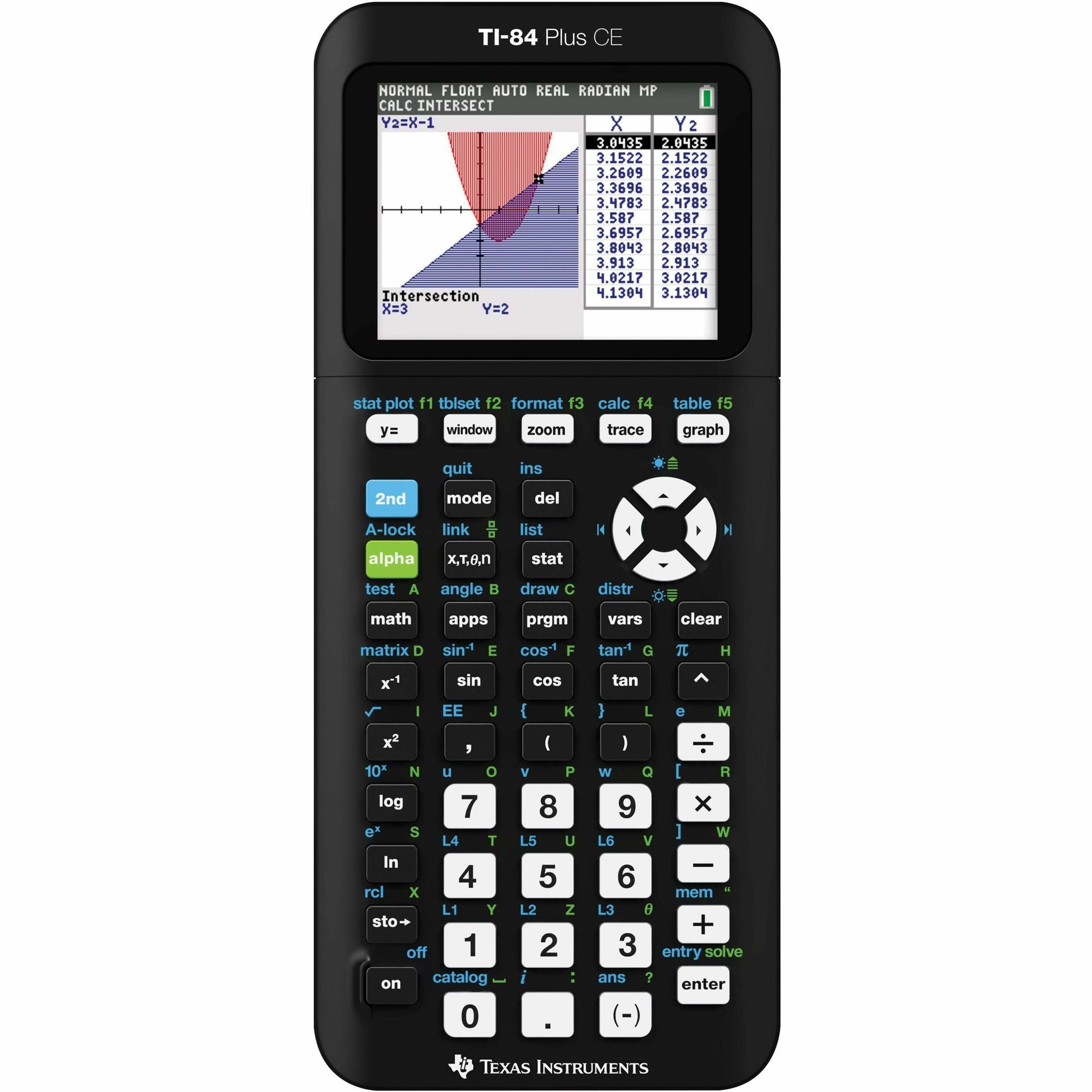 Texas Instruments 84CEPY/TBL/1L1 TI-84 Plus CE Graphing Calculator, Advanced Graphing and Statistical Functions