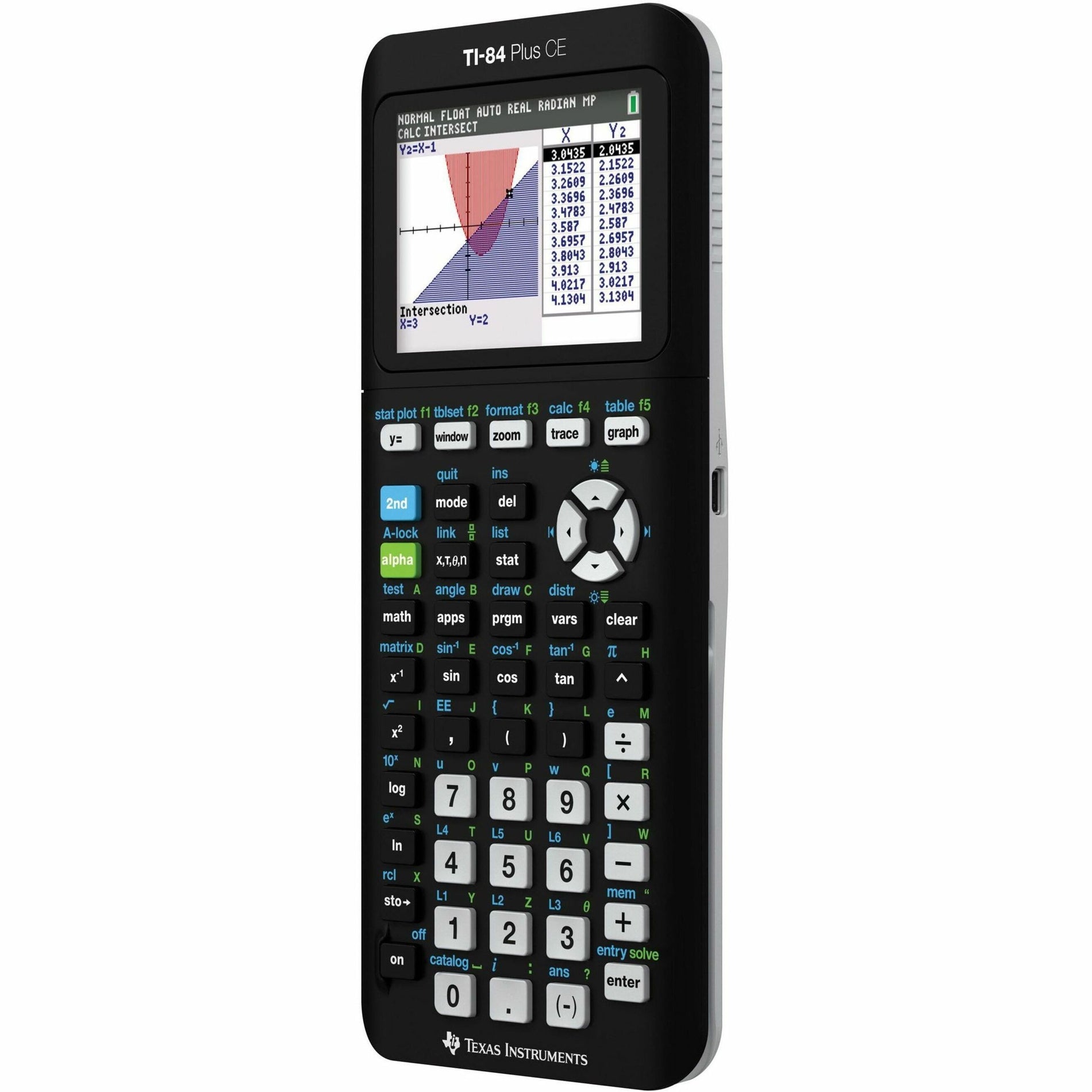 Texas Instruments 84CEPY/TBL/1L1 TI-84 Plus CE Graphing Calculator, Advanced Graphing and Statistical Functions