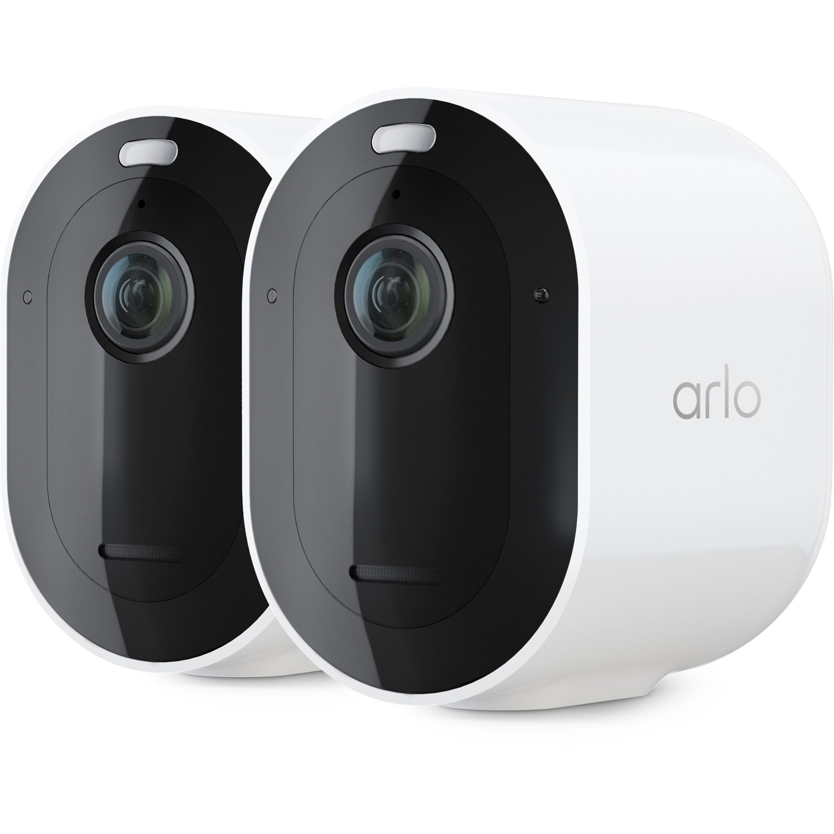 Arlo VMC4250P-100NAS Pro 4 Spotlight Camera 2-Pack, White - Indoor/Outdoor 2K Wire-Free Security Camera with Color Night Vision