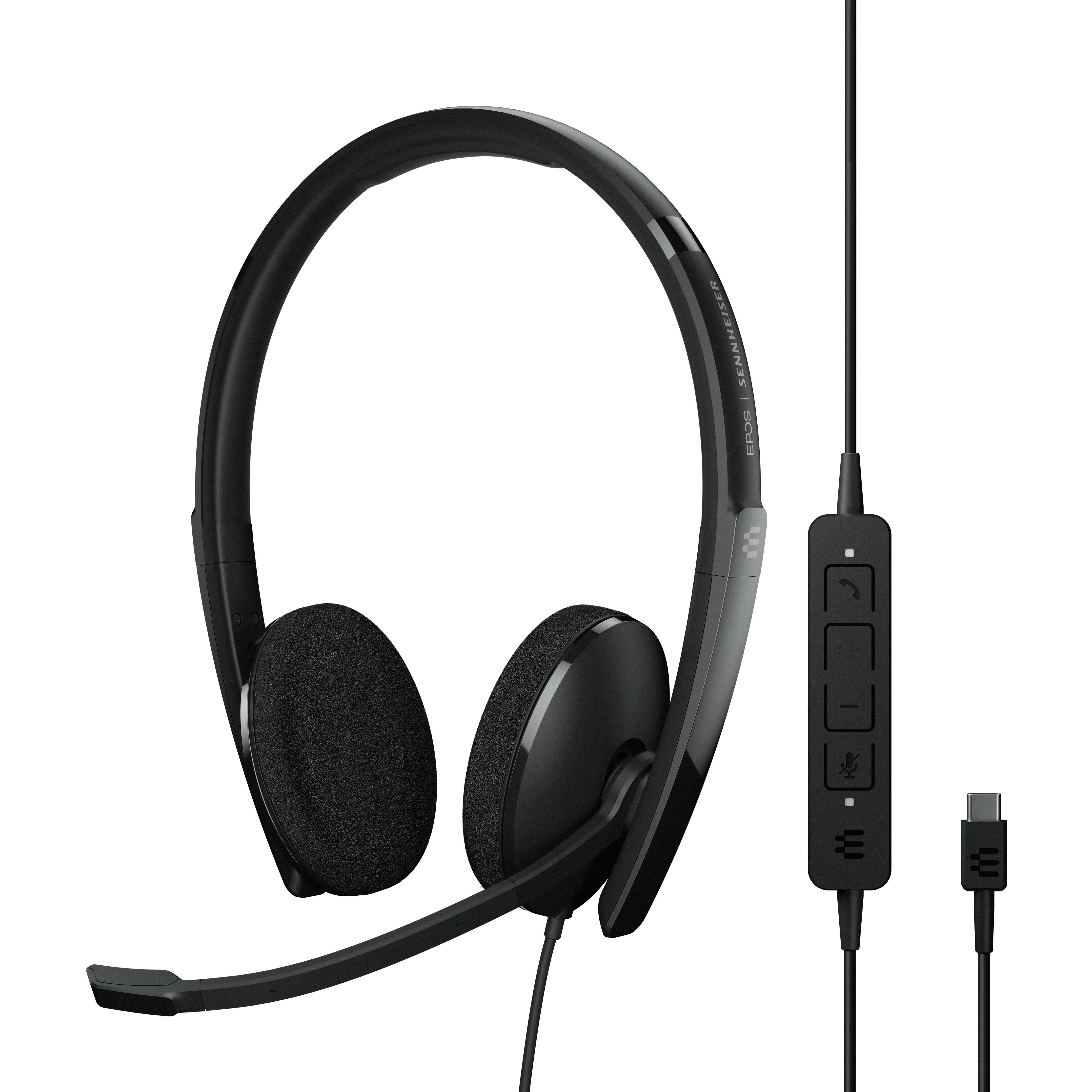 EPOS | SENNHEISER 1000919 ADAPT 160 USB-C II Headset, Binaural On-ear Headset with Noise Cancelling Microphone